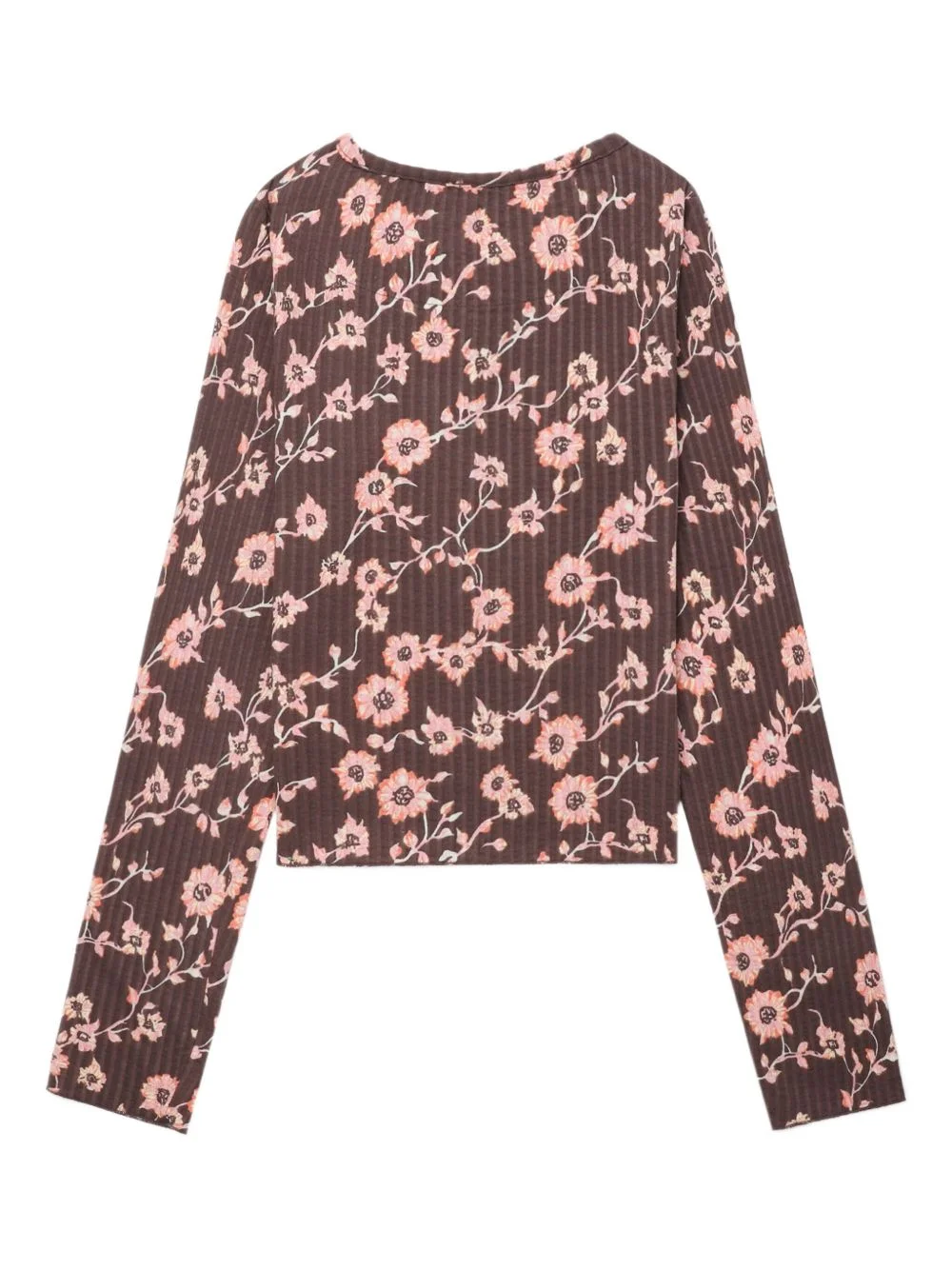 floral-print long sleeves top - 1