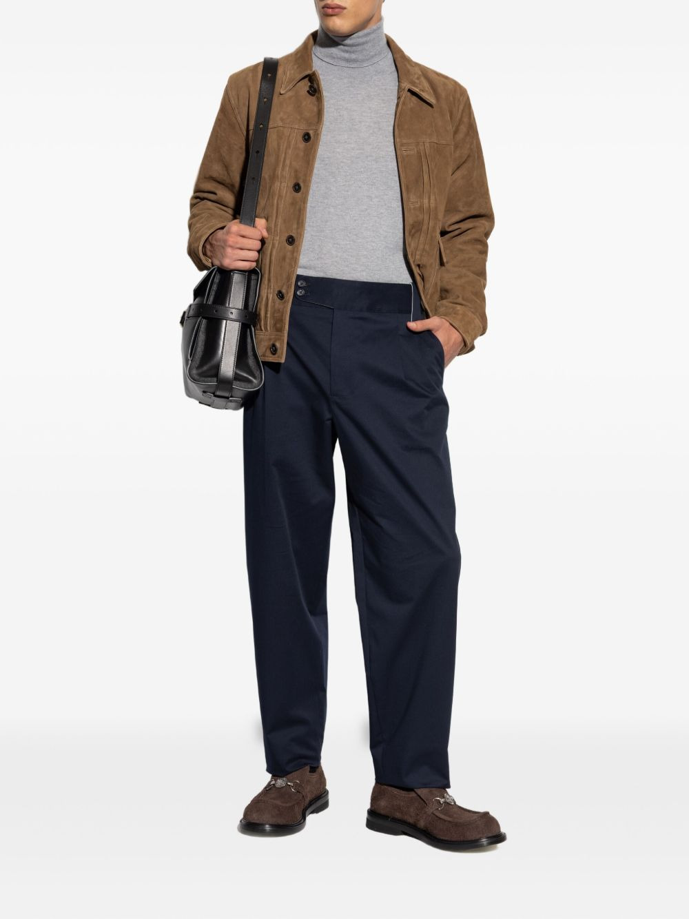 pleated belted trousers - 2