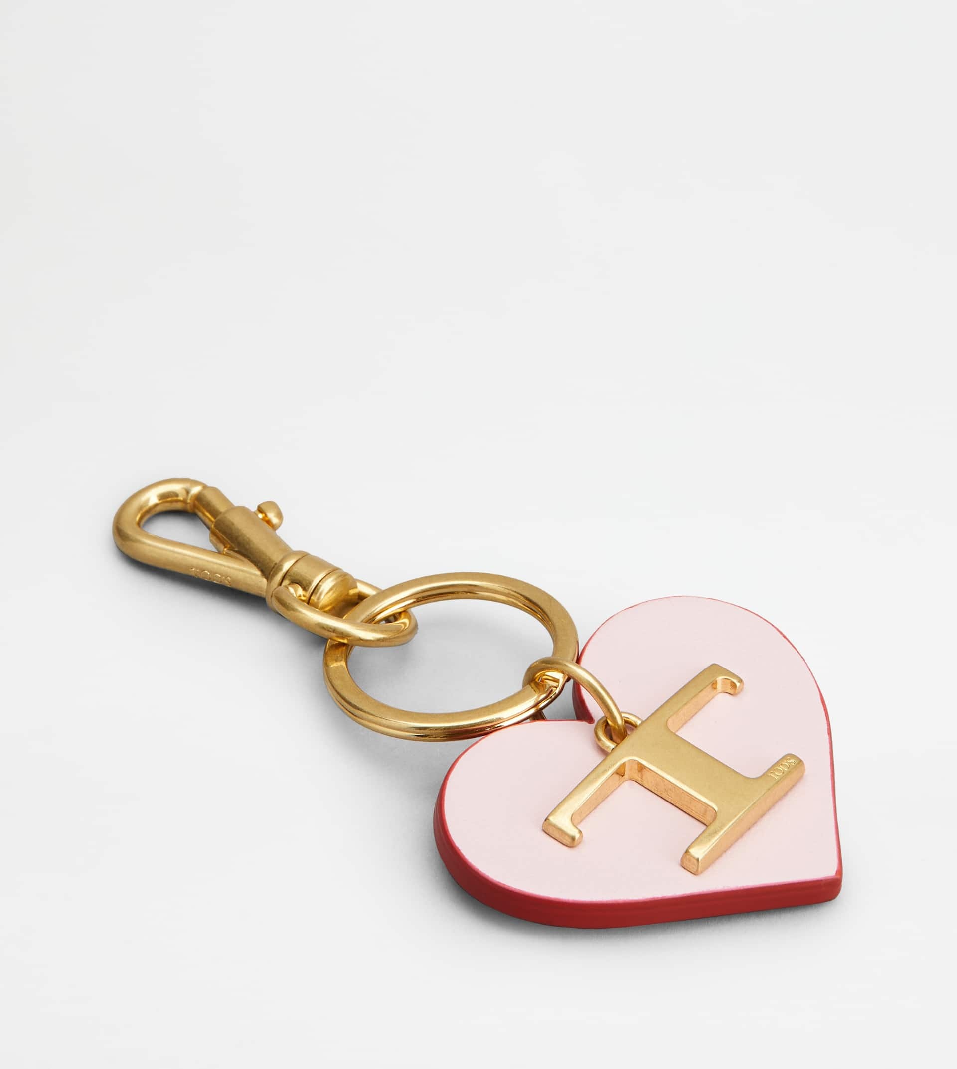 Tod#39;s T-logo charm keyring - Red