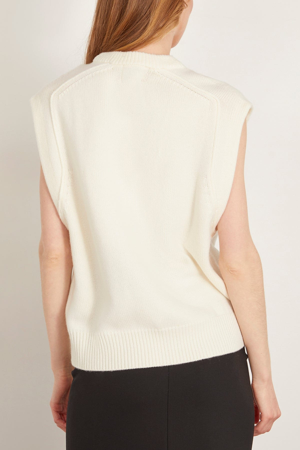 Mari Sleeveless Boxy Top in Ivory - 4