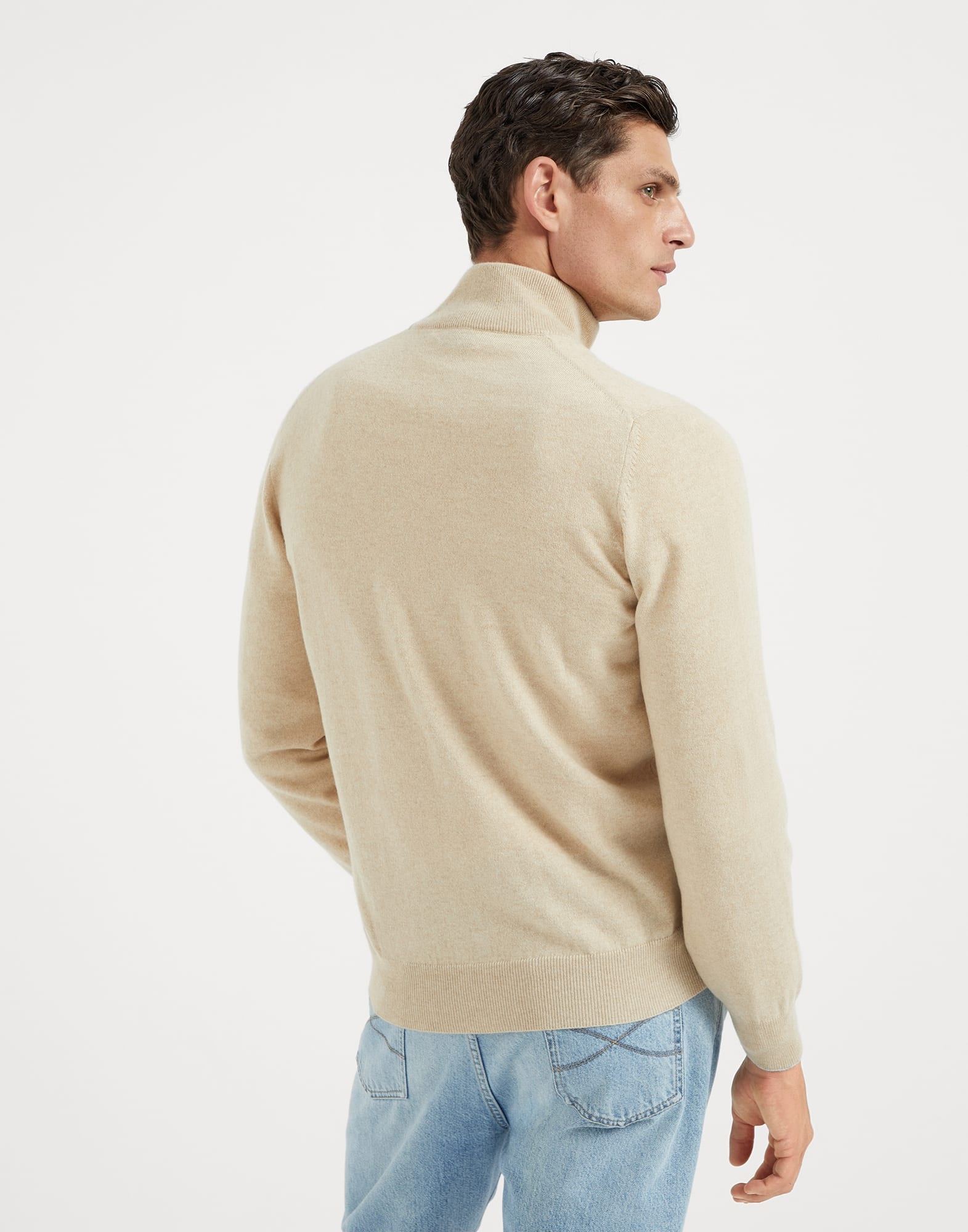 Cashmere turtleneck cardigan with zipper - 2