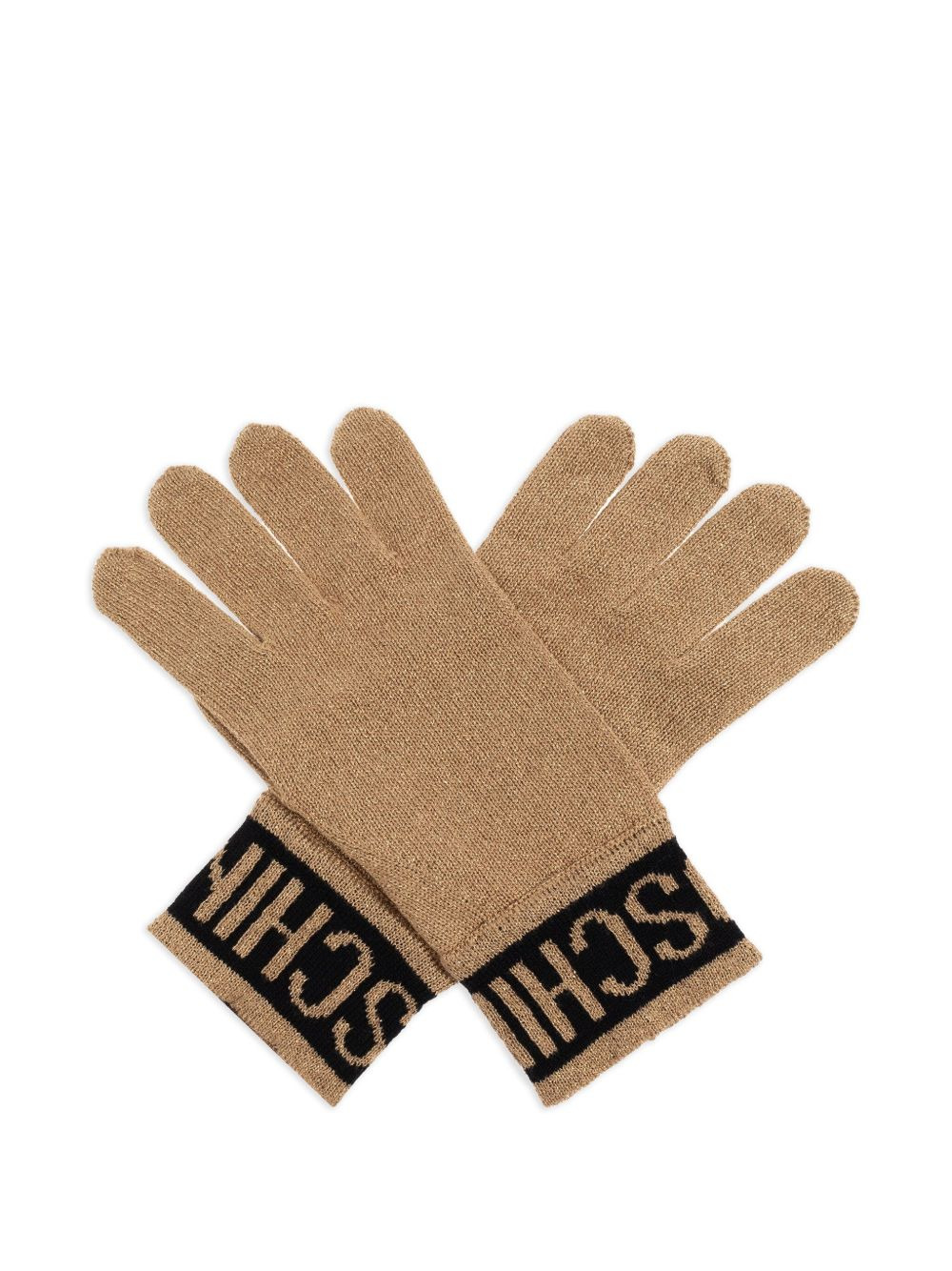 logo-intarsia gloves - 2