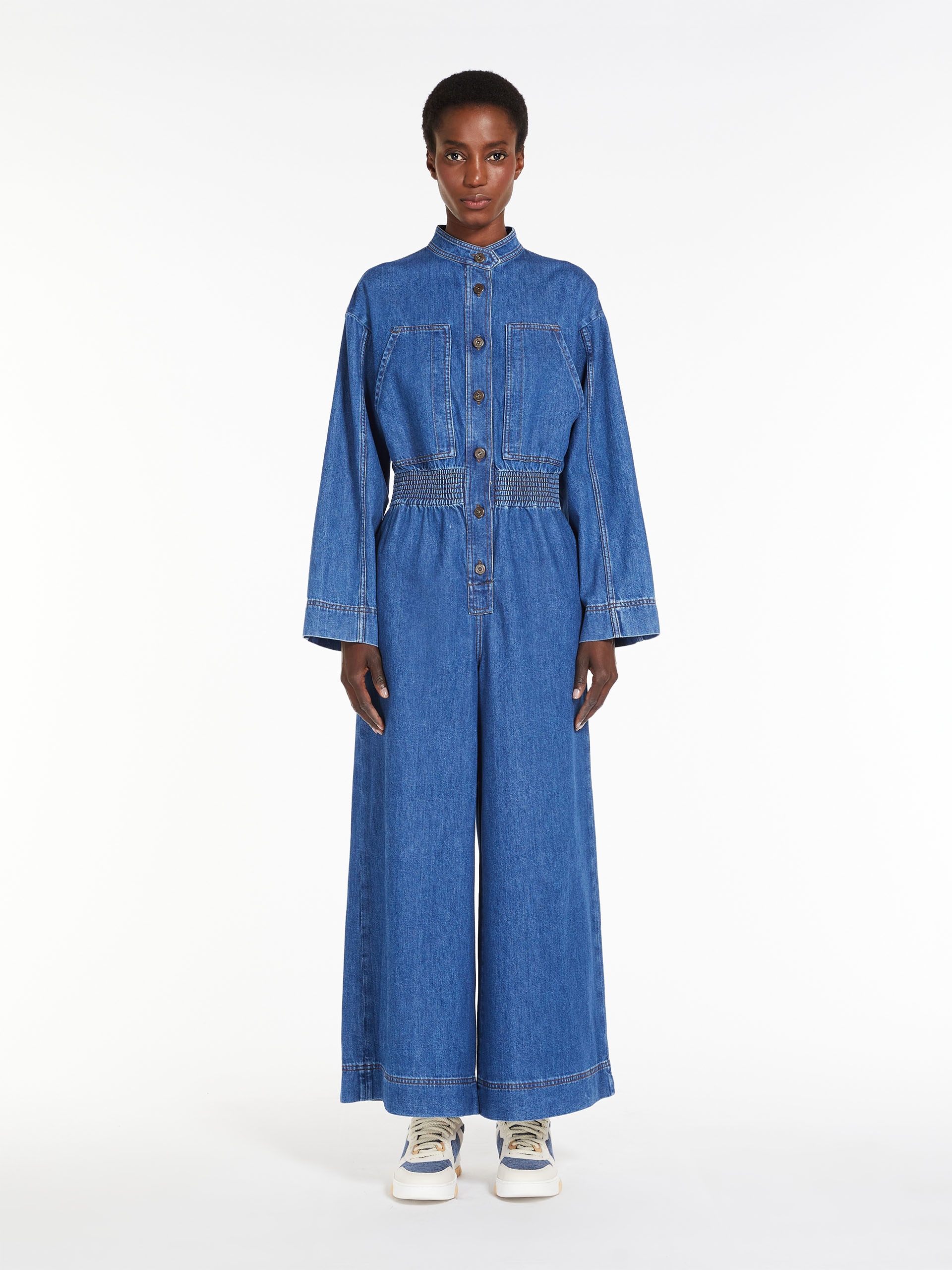 ARIETE Jumpsuit in organic cotton denim - 3