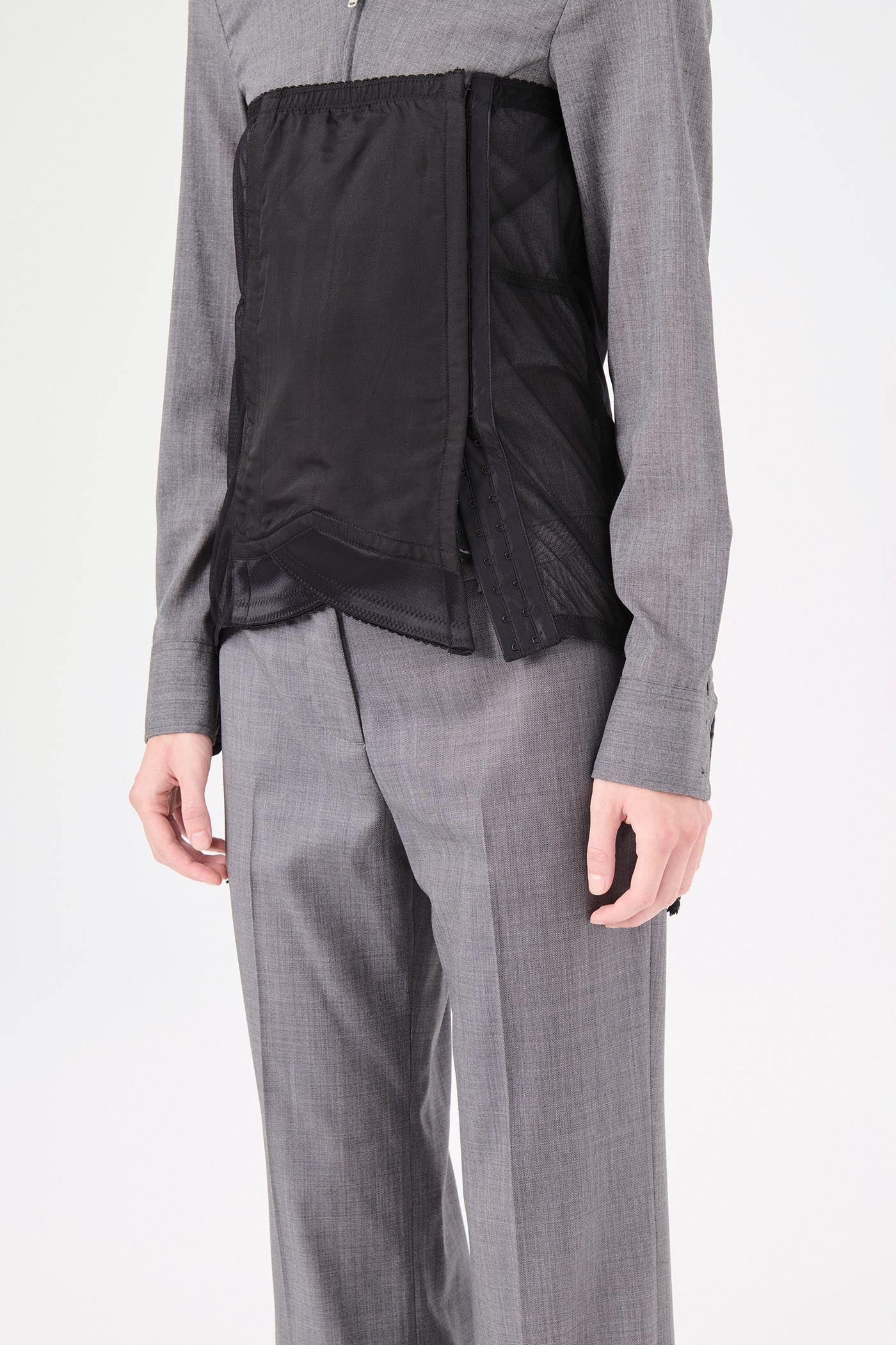 Object Corset Black Refined Oxford - 3