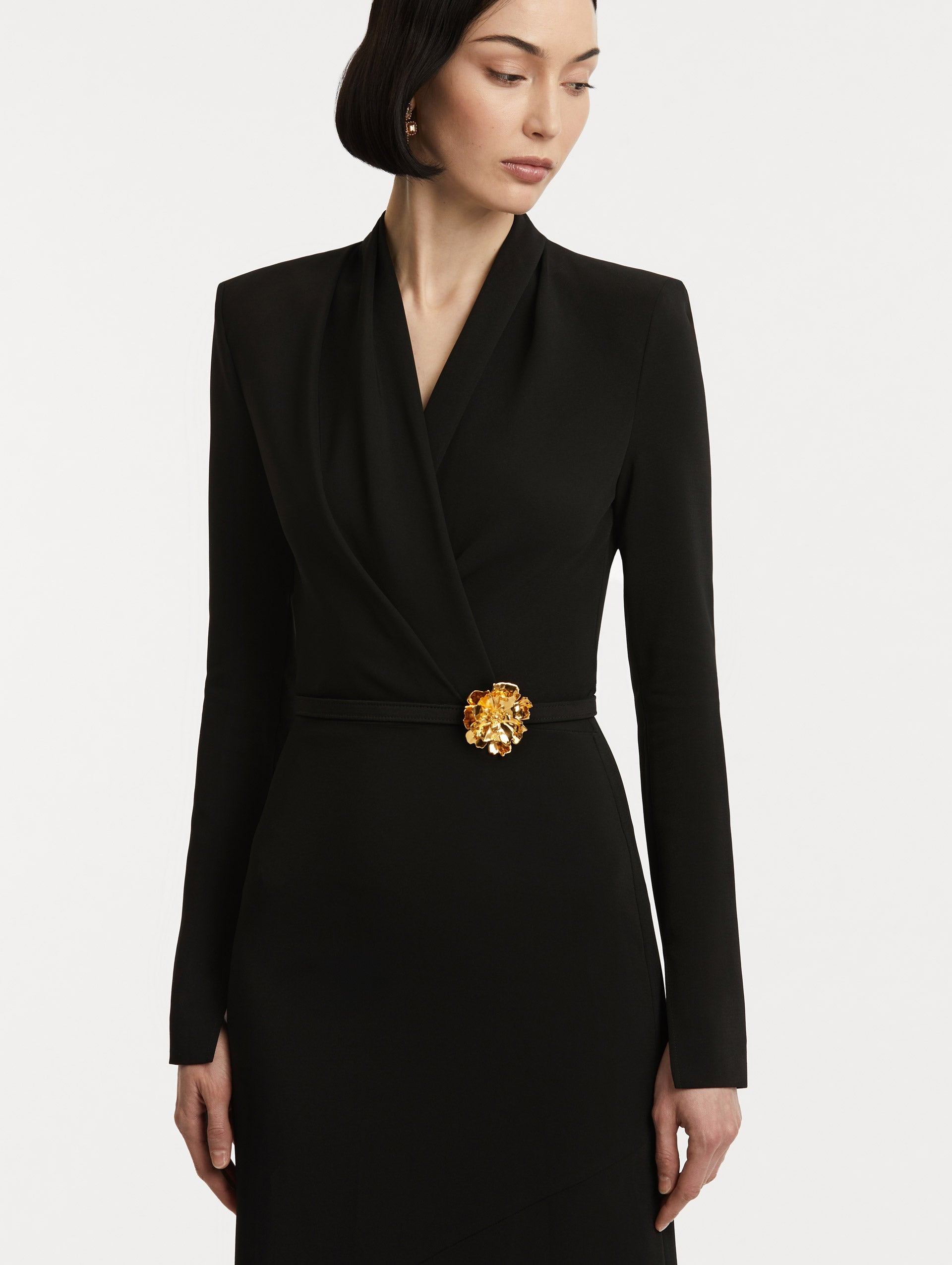 PEONY BELT CADY GOWN - 5