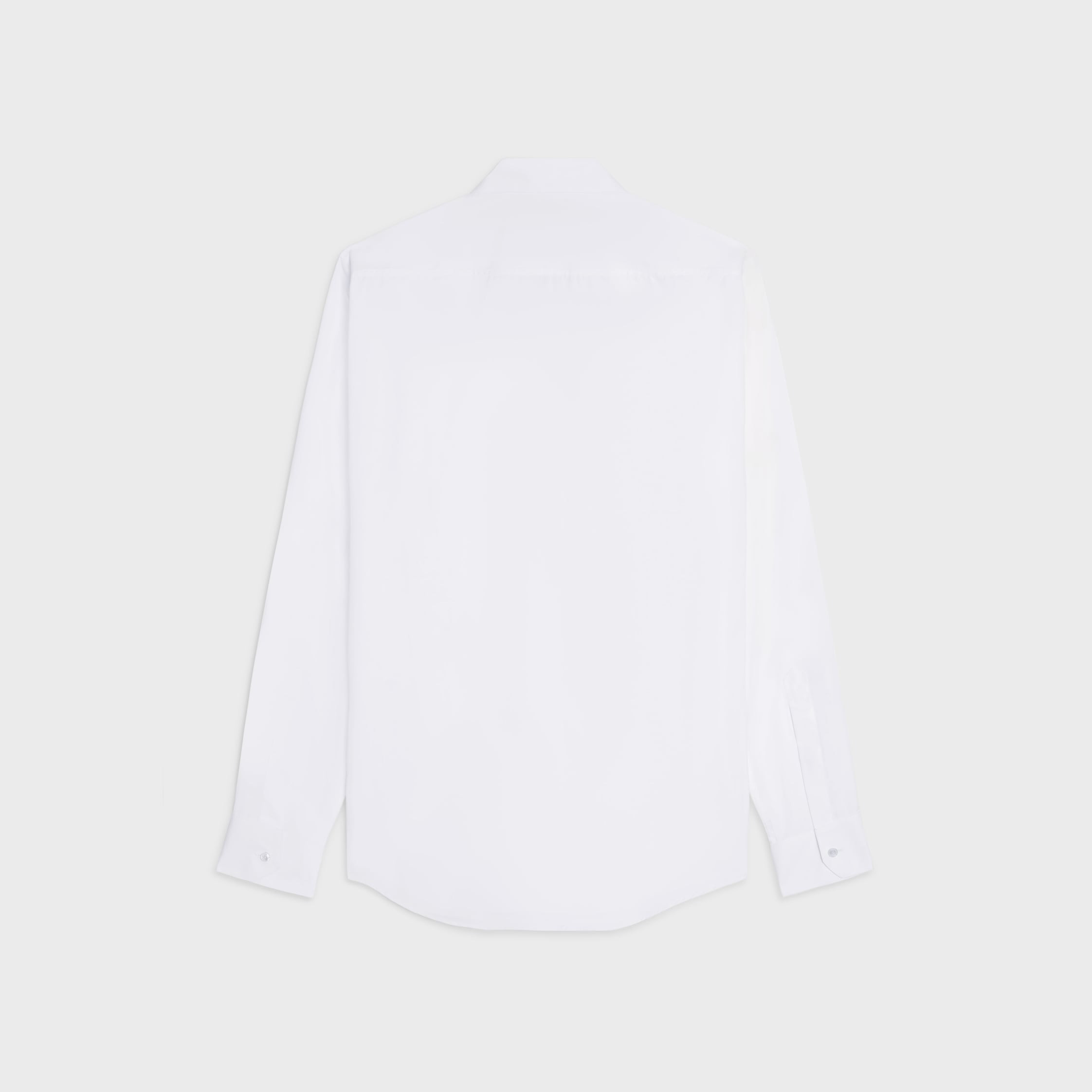 loose shirt with inverted collar in cotton poplin - 2