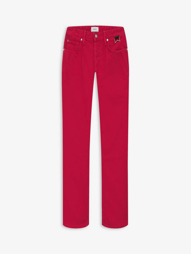 RED CLASSIC FIT DENIM 1