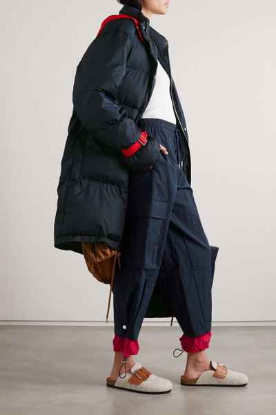 JW Anderson Leather-trimmed quilted padded shell parka outlook