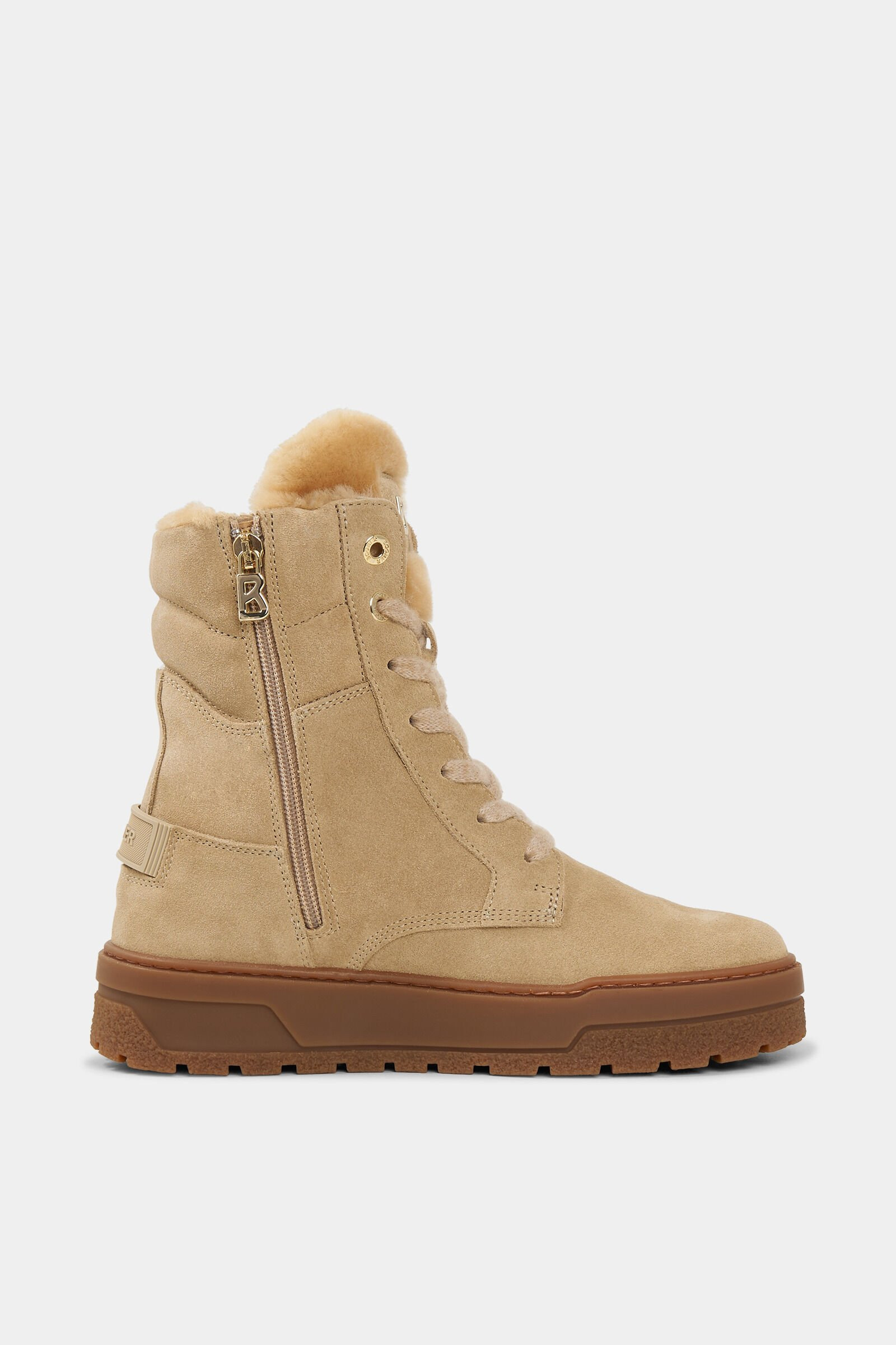 Calgary lace-up boots with spikes in Camel - 2