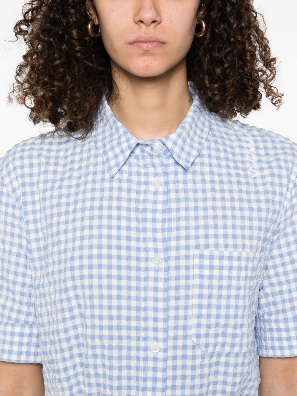 check-pattern shirt - 5
