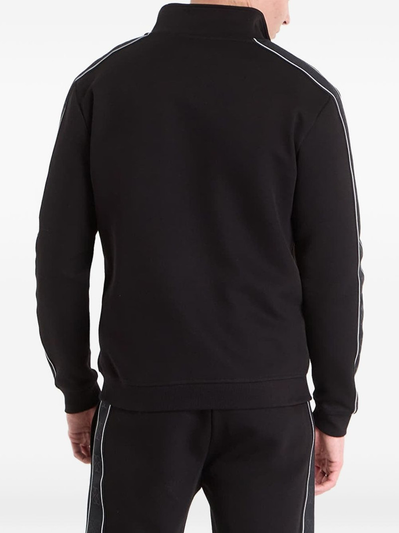 logo-tape zip-up sweatshirt 3