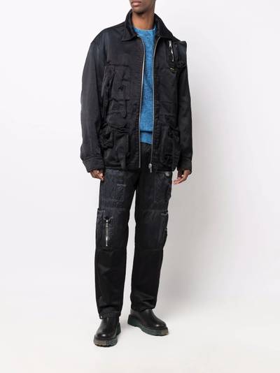 Diesel J-SHAPIRO zip-up satin jacket outlook