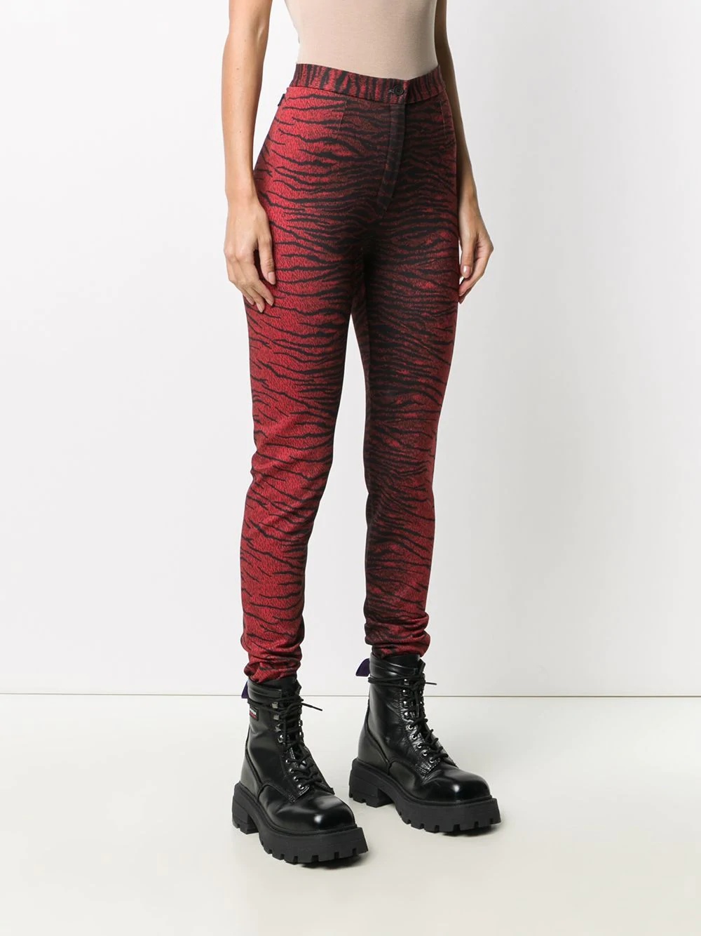 tiger-stripe trousers - 3