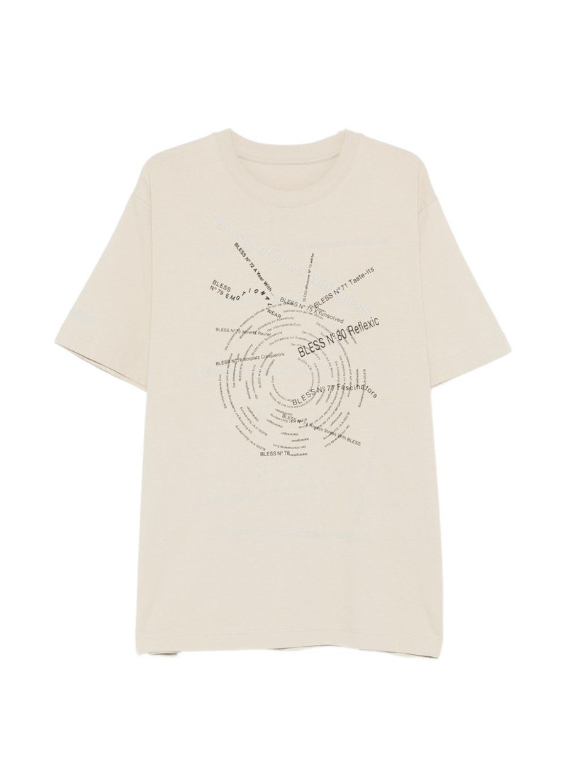word-print T-shirt 1