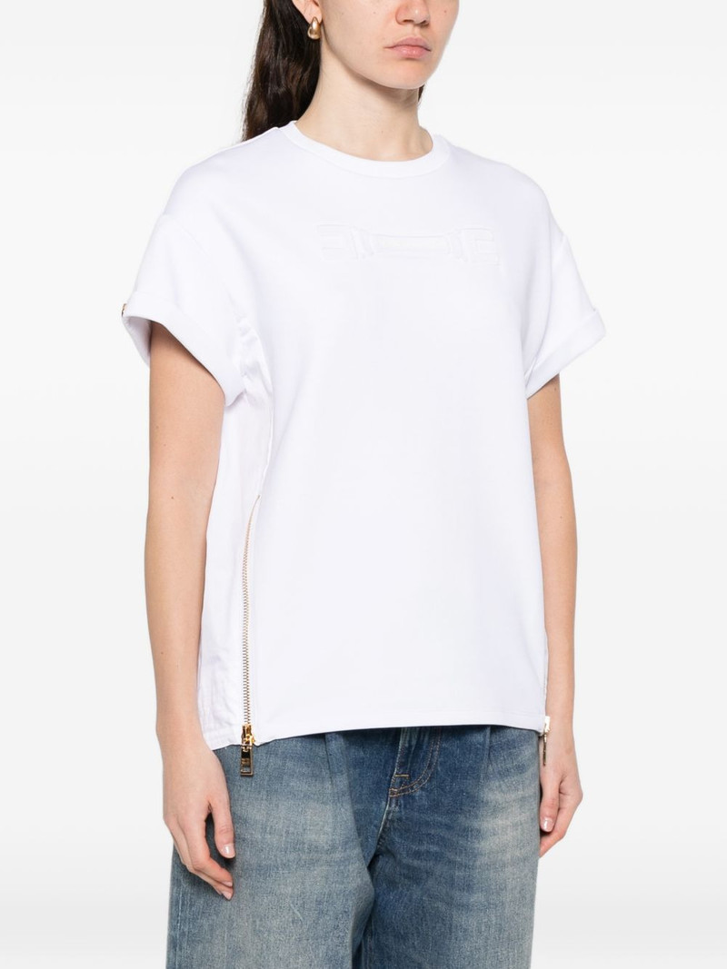 embossed zip T-shirt 3