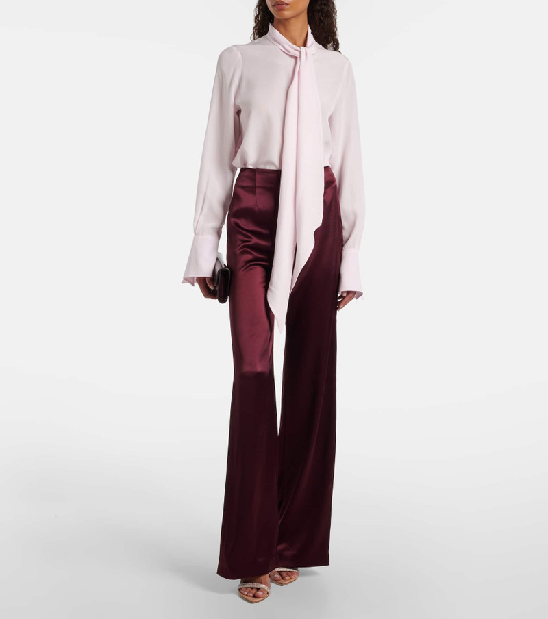 GALVAN Sister Moon satin wide-leg pants outlook
