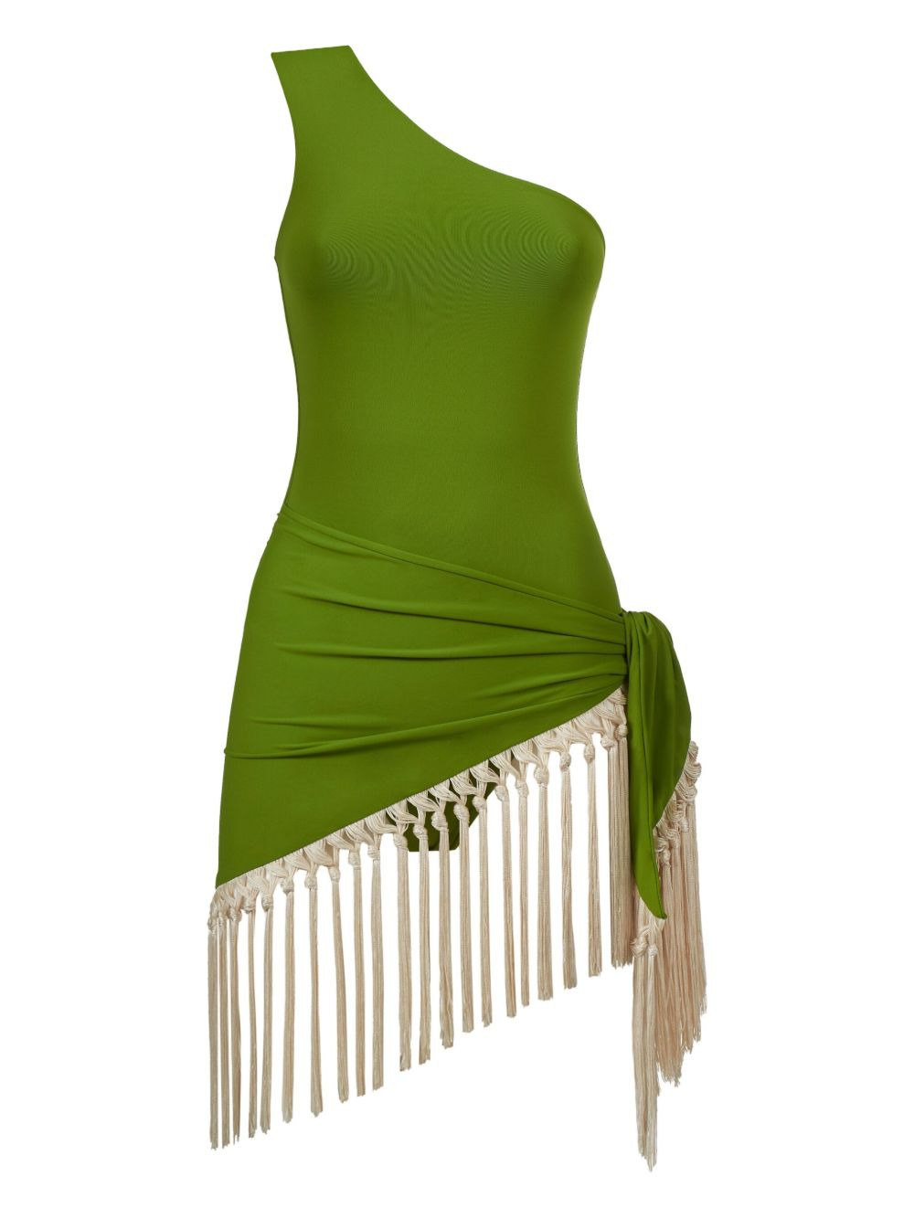 Yacare one-shoulder fringed swimsuit - 2