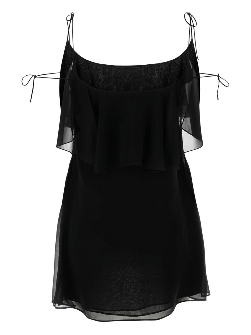 SAINT LAURENT ruffle-detail dress outlook