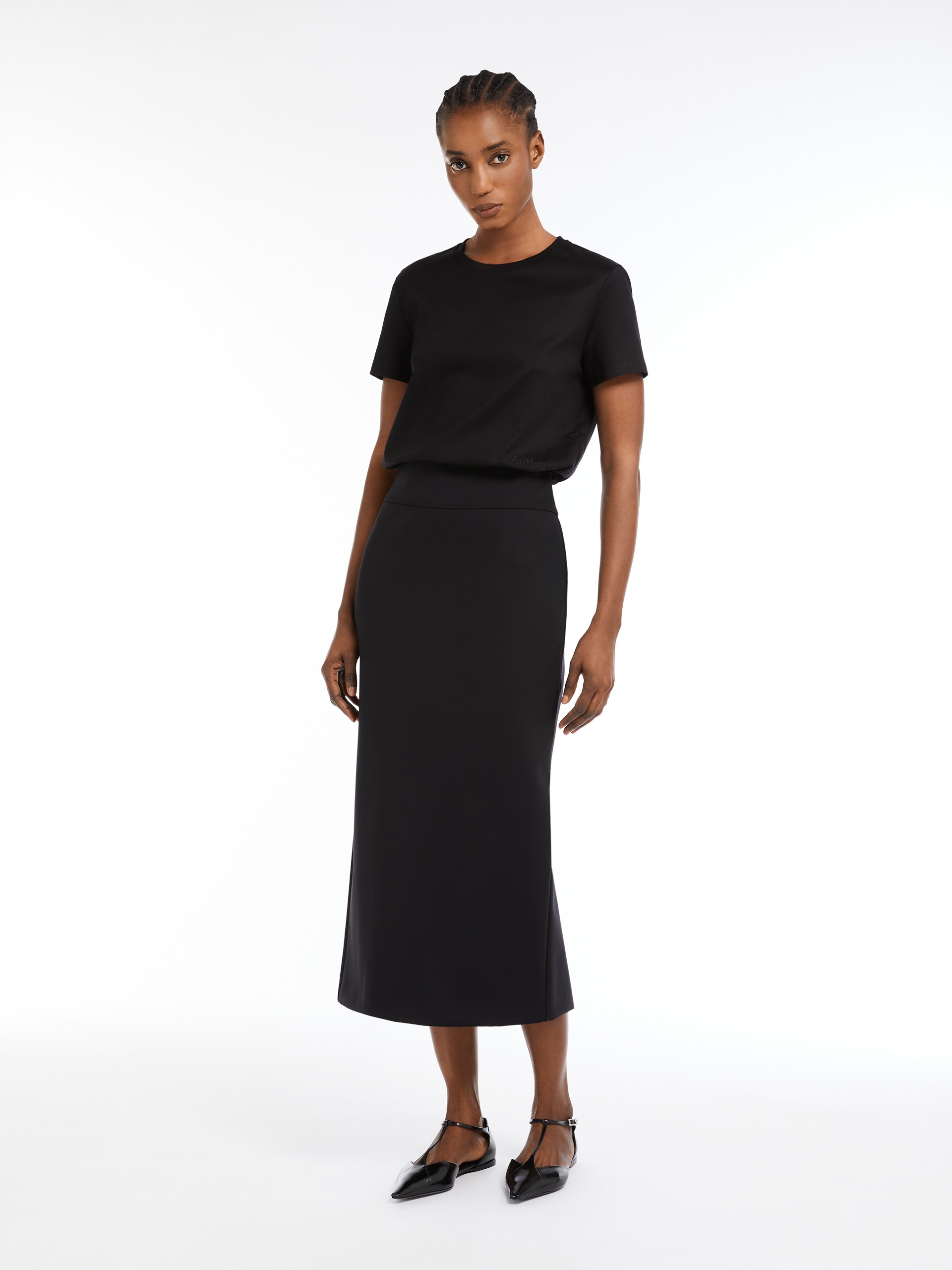 BLOCCO Technical jersey pencil skirt - 2