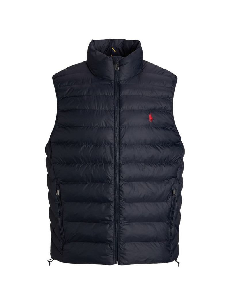 Beaton logo quilted gilet 1