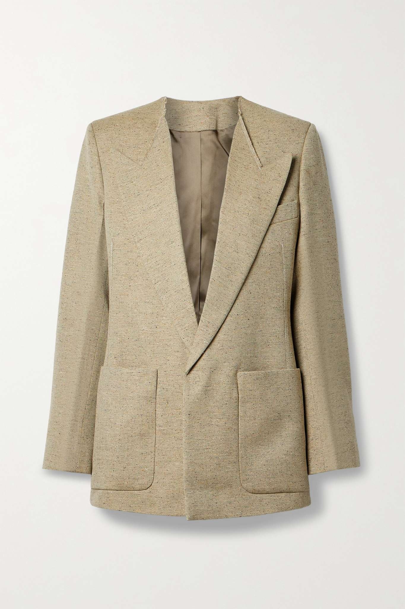 Wool-blend twill blazer - 1