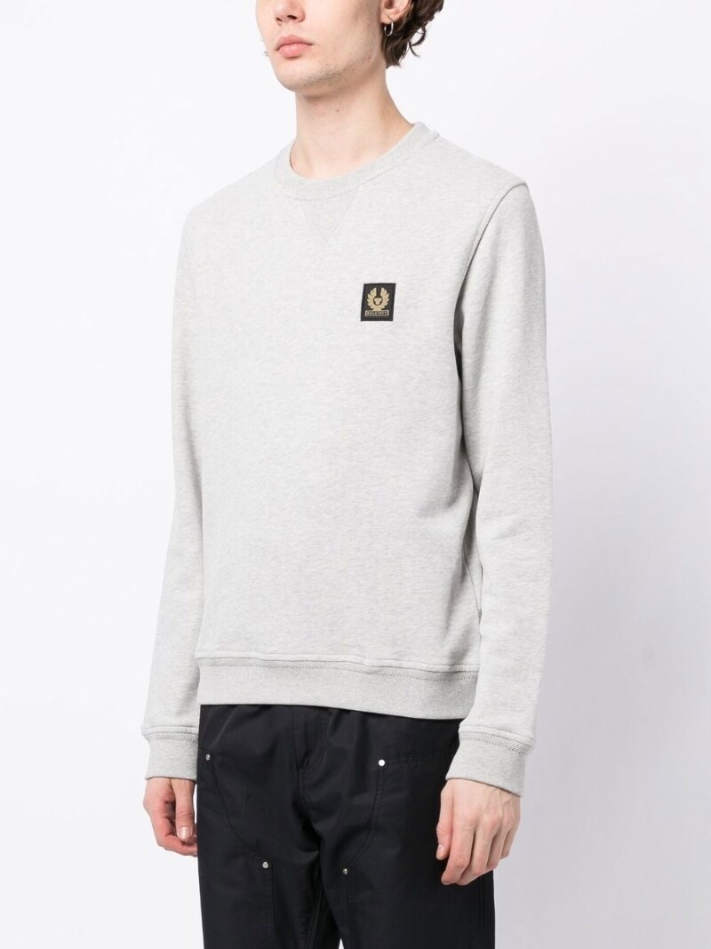 logo-patch cotton sweatshirt - 3