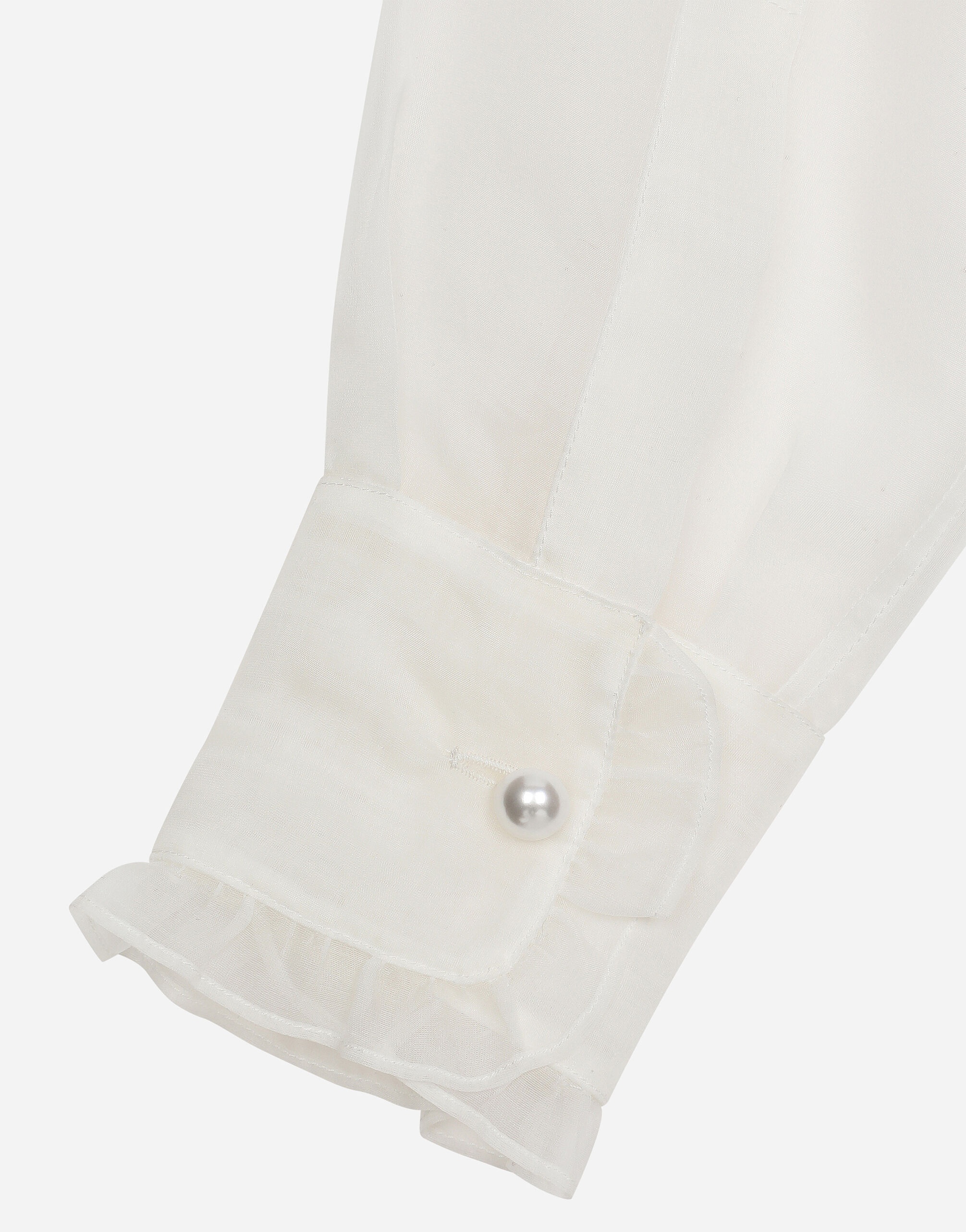Organza shirt with shirt front and ruffles - 10
