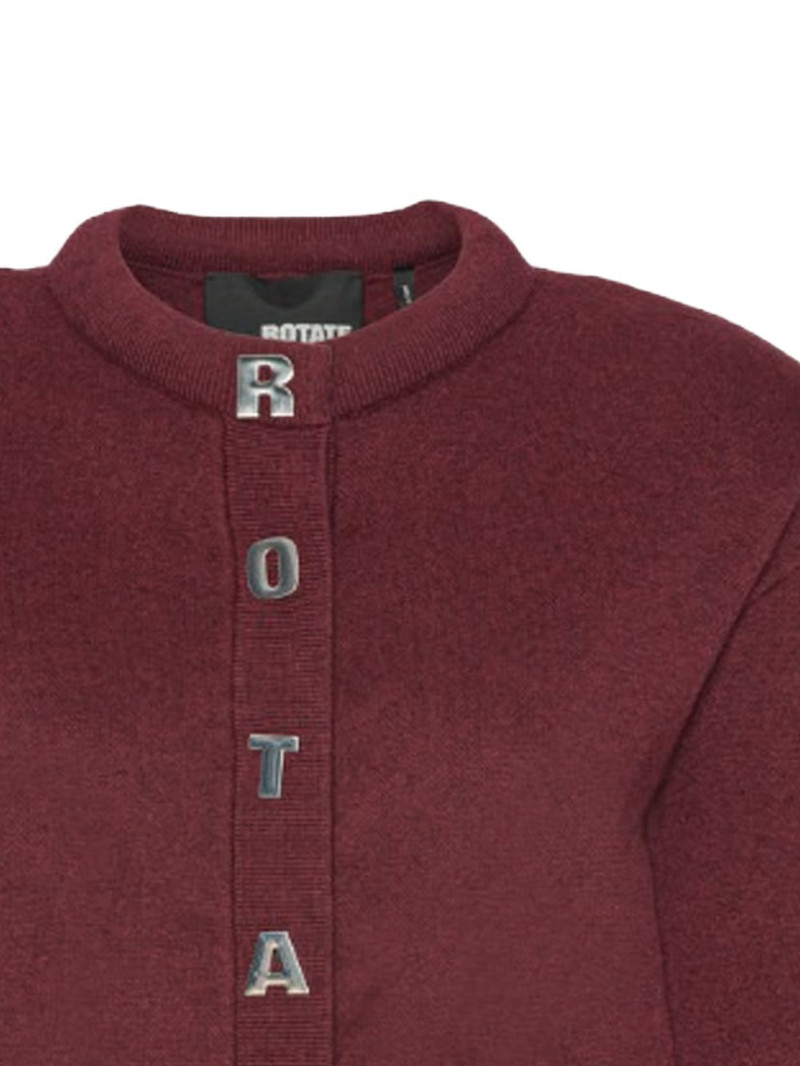 ROTATE logo-detail cardigan outlook