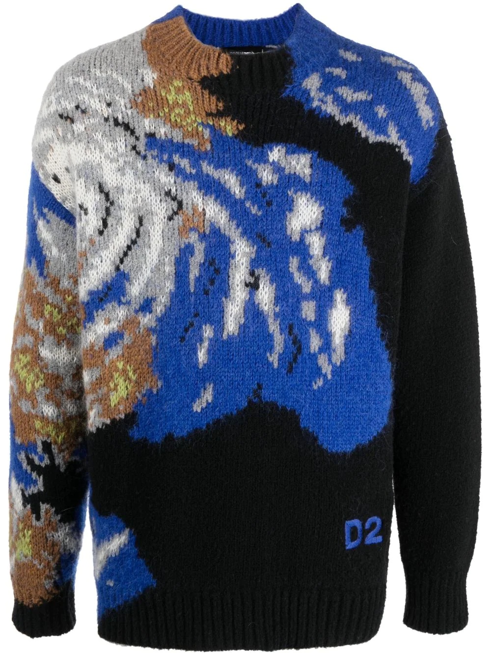 intarsia crew-neck jumper - 1