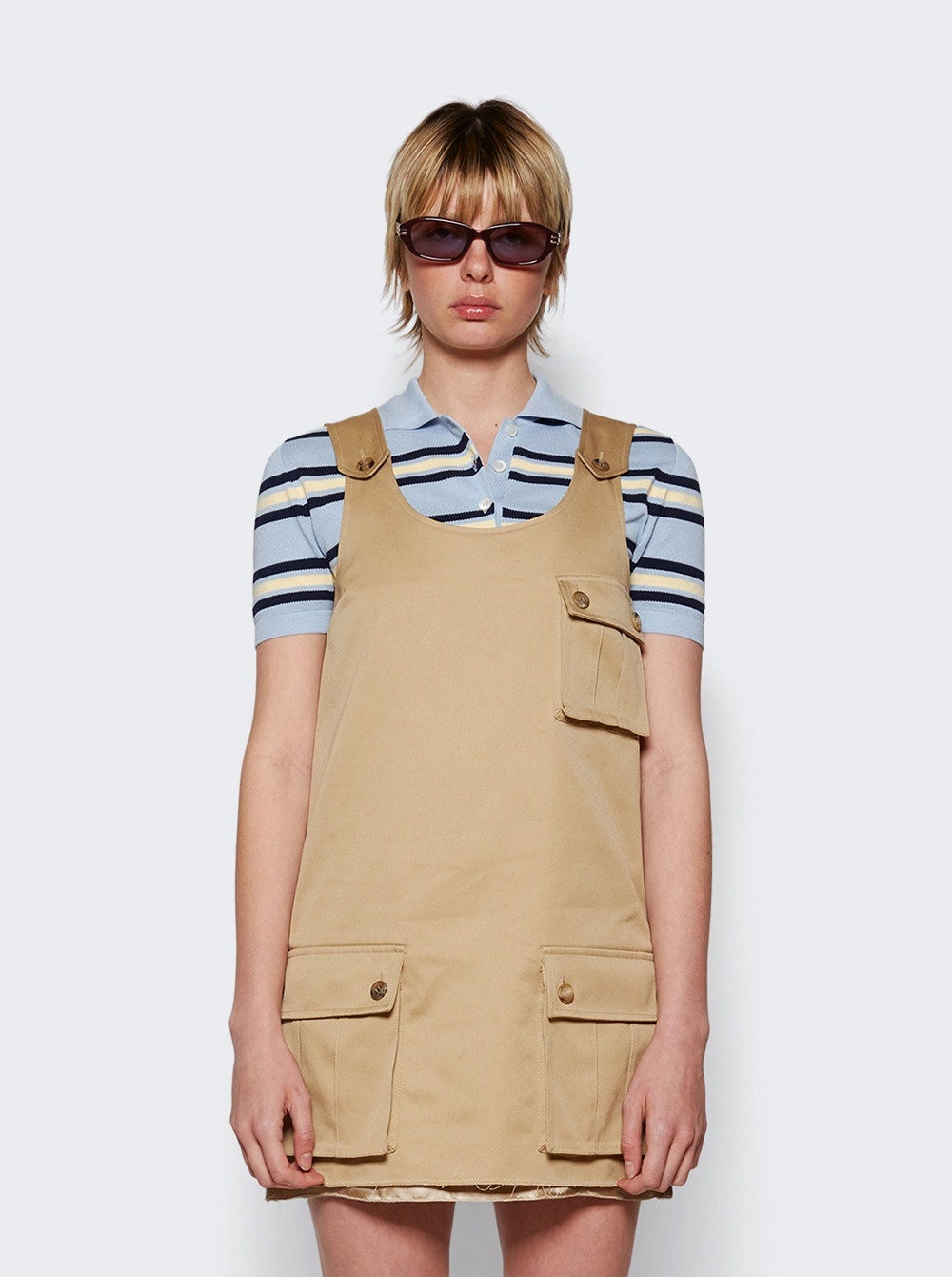 関税込 MiuMiu Chino mini-dress ドレス Miu Miu Chino Mini Dress Corda | REVERSIBLE