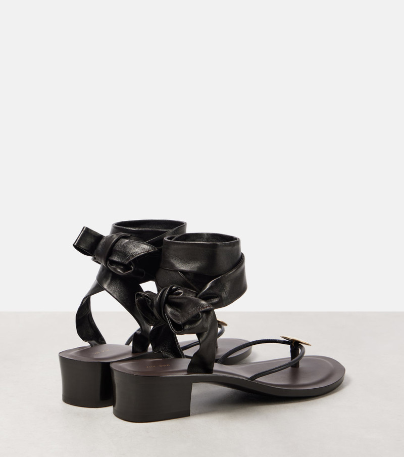 The Row Cord leather thong sandals outlook