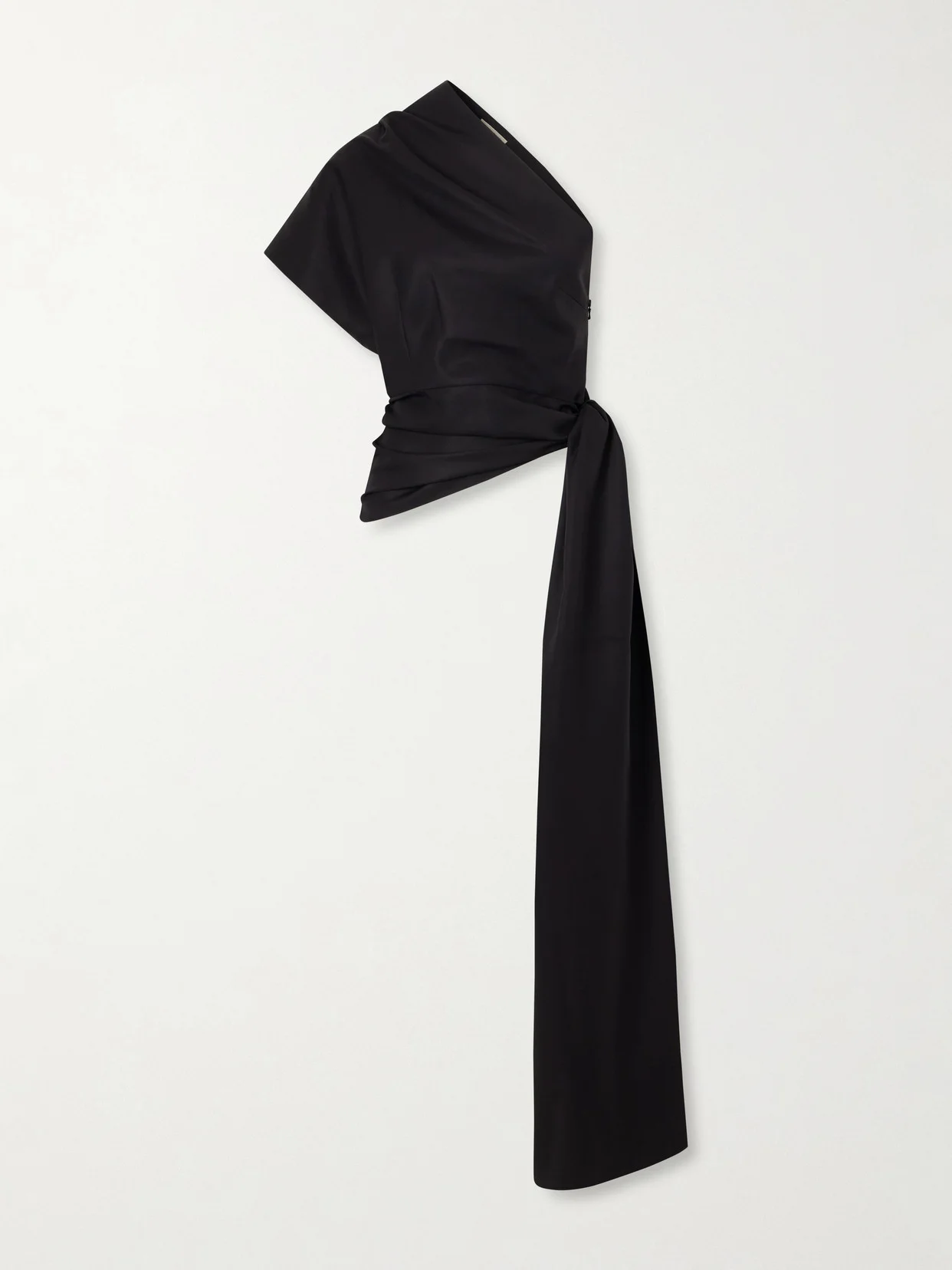 Marianne Asymmetric Silk-twill Top - 1