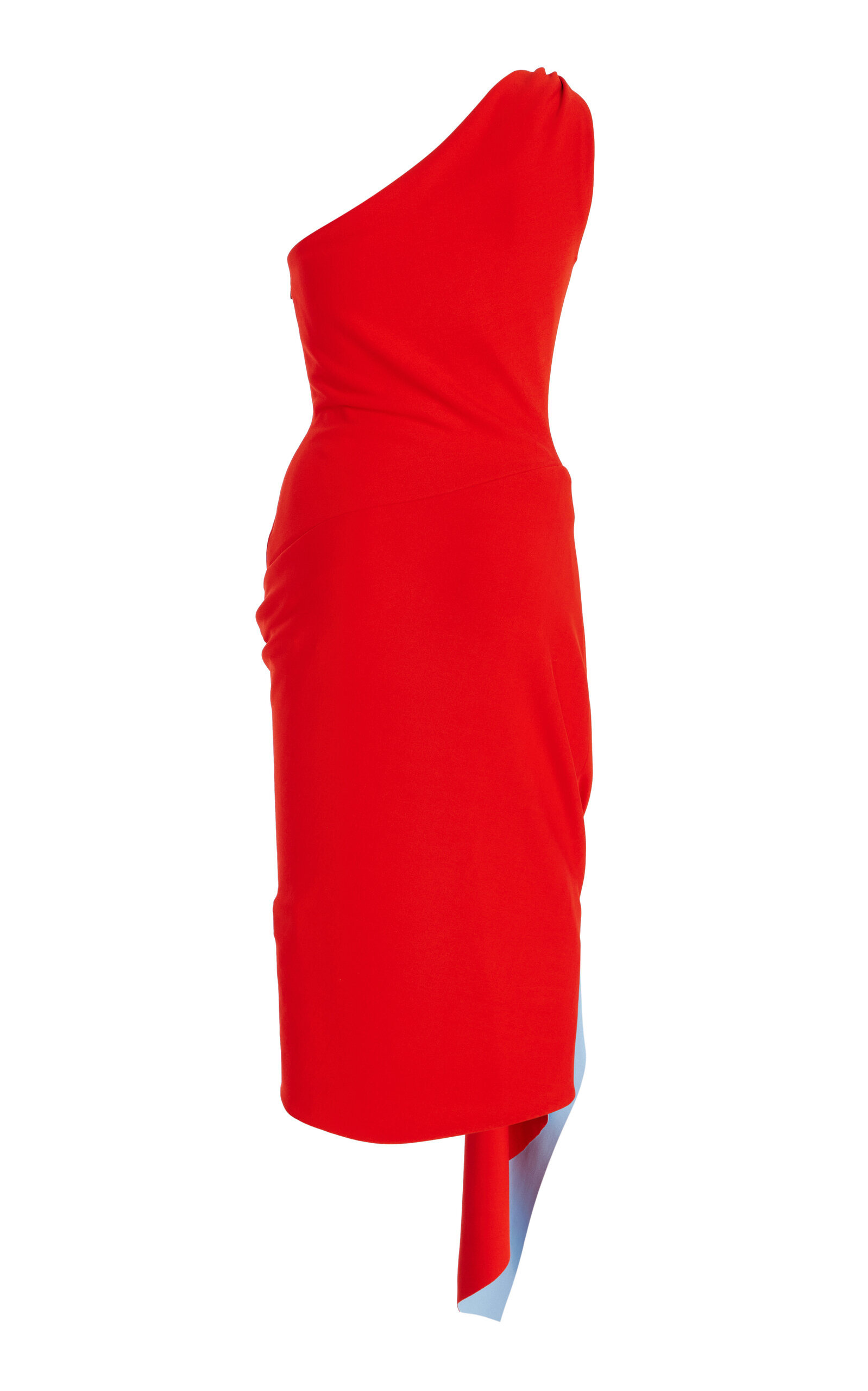 Asymmetric Jersey Gown red - 3