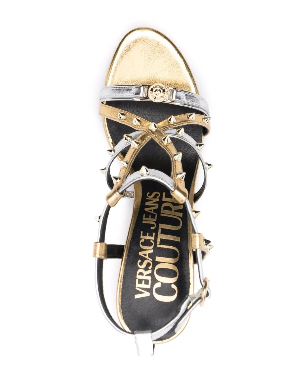 spike-embellished leather sandals - 4