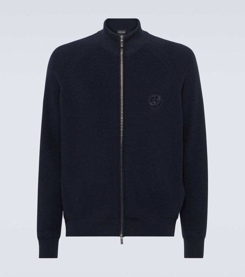 Virgin wool zip-up sweater 1