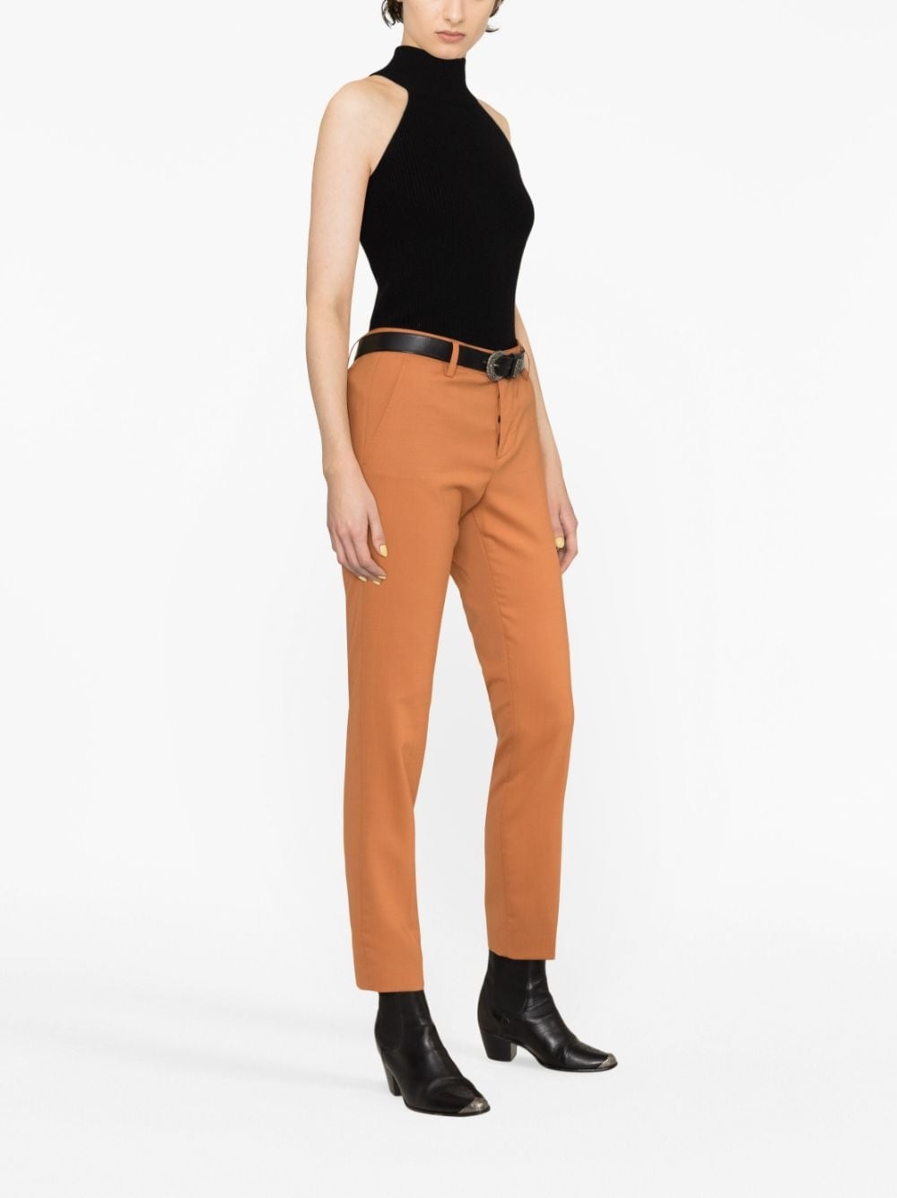 slim-cut tailored trousers - 3