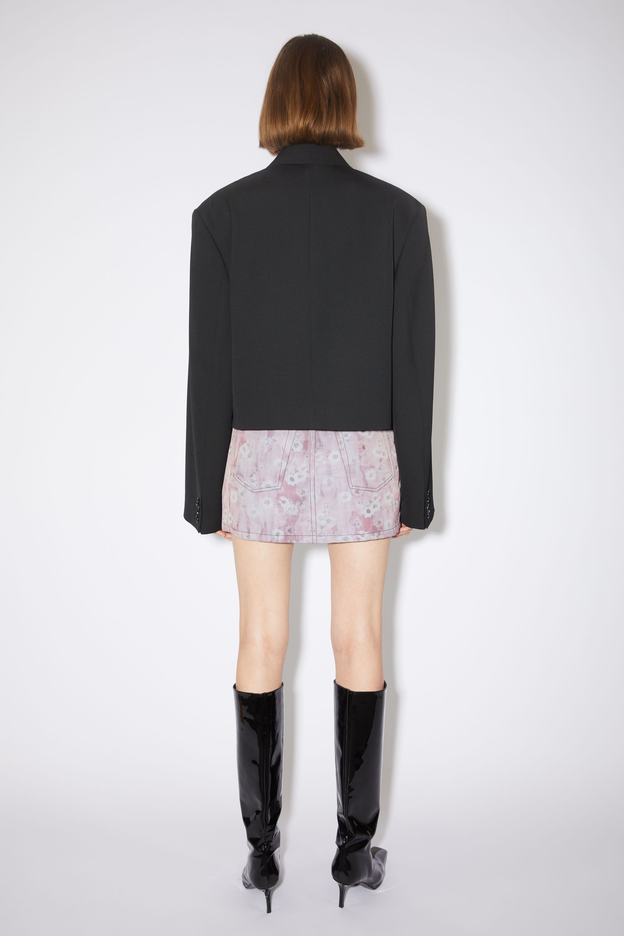 Double-breasted jacket - Black - 3
