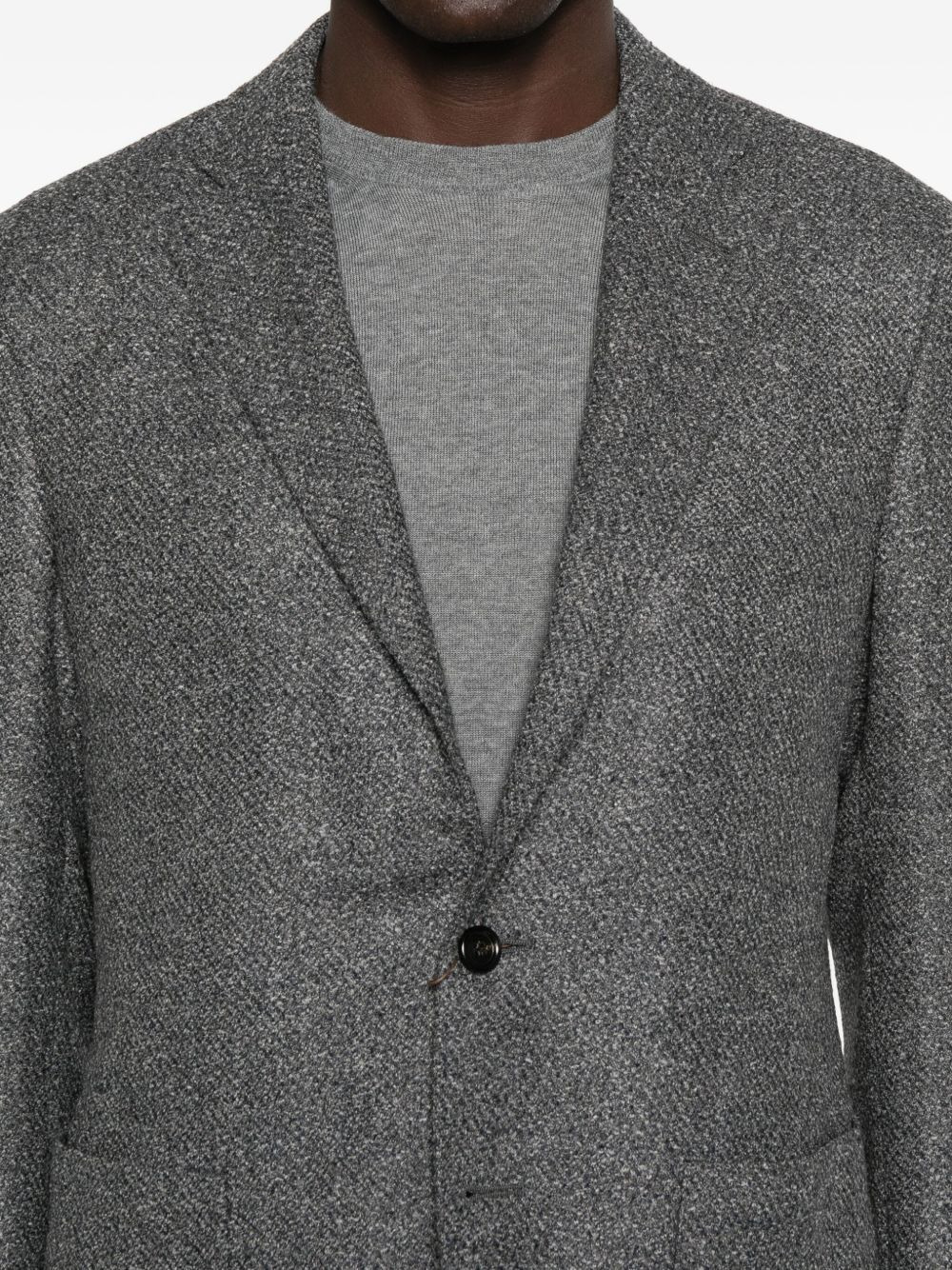 textured two-button jacket - 5
