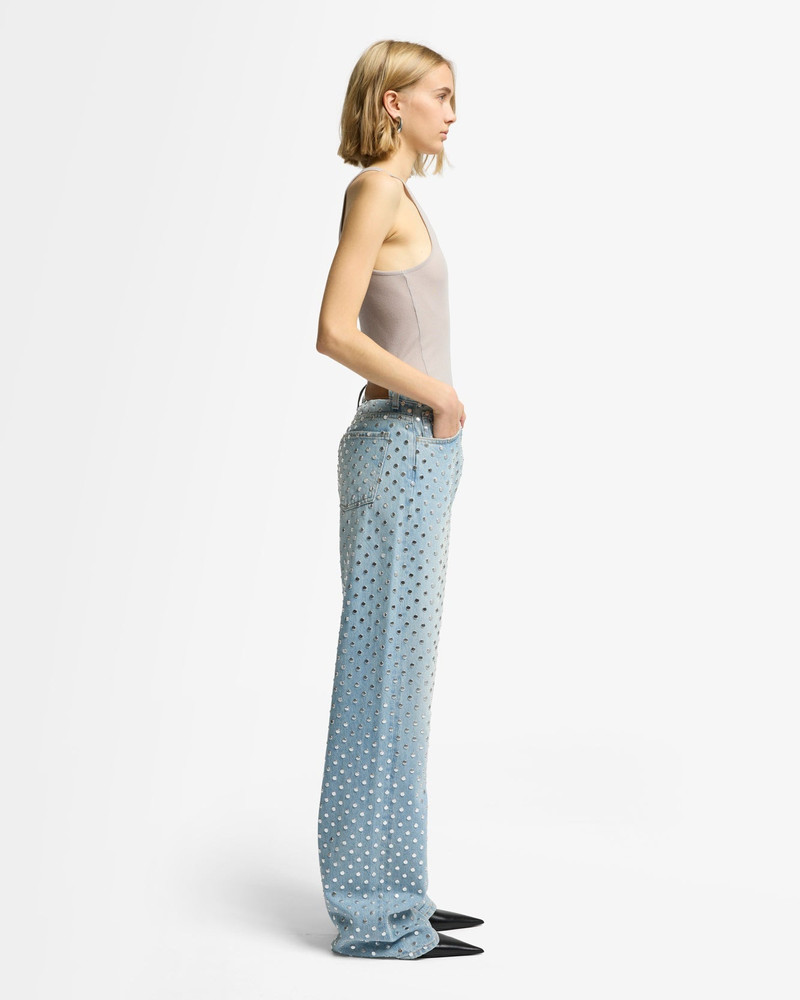 Studded Straight Trouser in Bleach 6