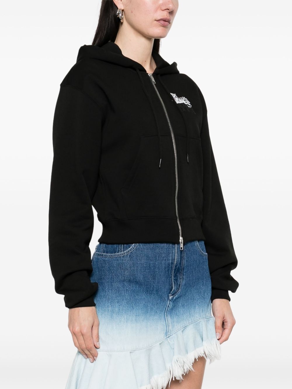 logo-print hoodie - 3