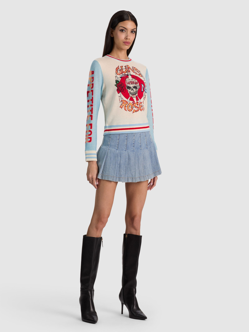 CAROLEE WOOL PRINTED PULLOVER - APPETITE FOR DESTRUCTION 6