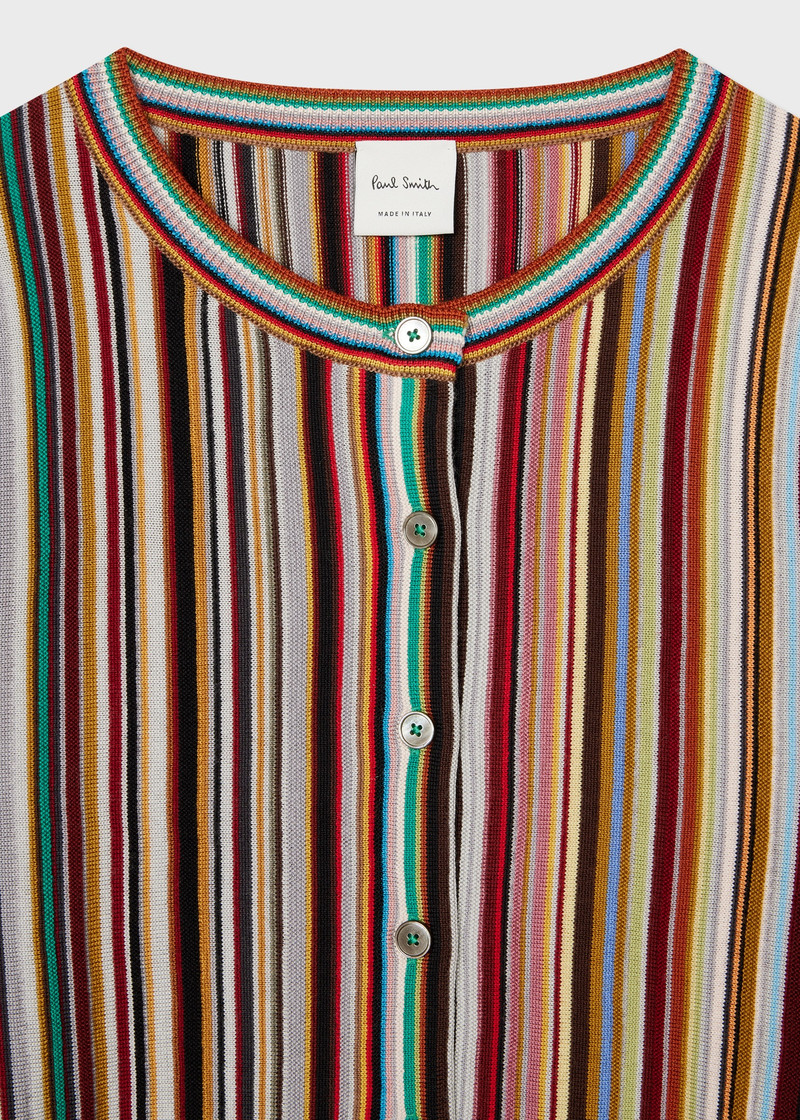 Paul Smith Women's 'Signature Stripe' Merino Wool Cardigan outlook