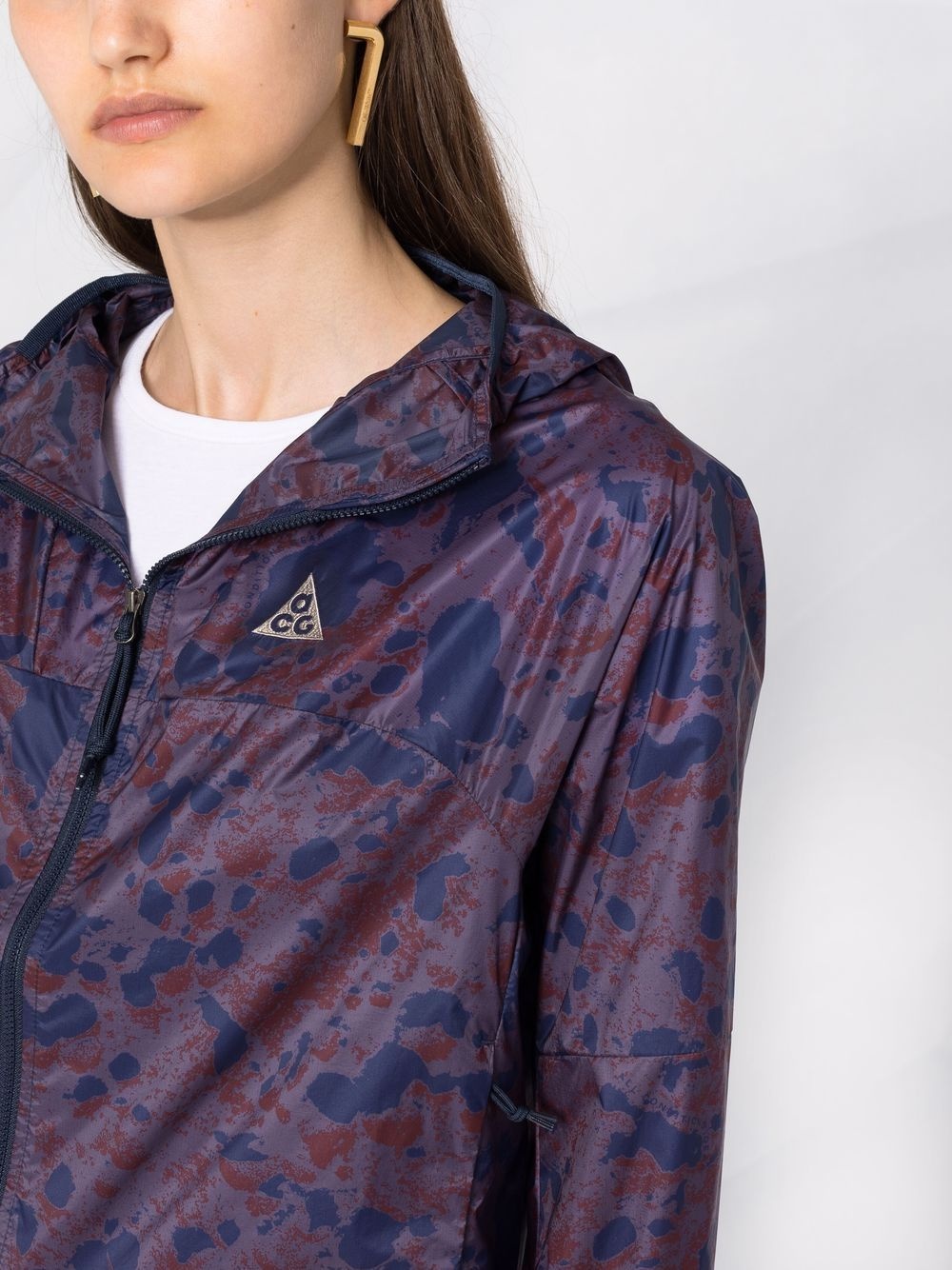 abstract-pattern print sweatjacket - 5