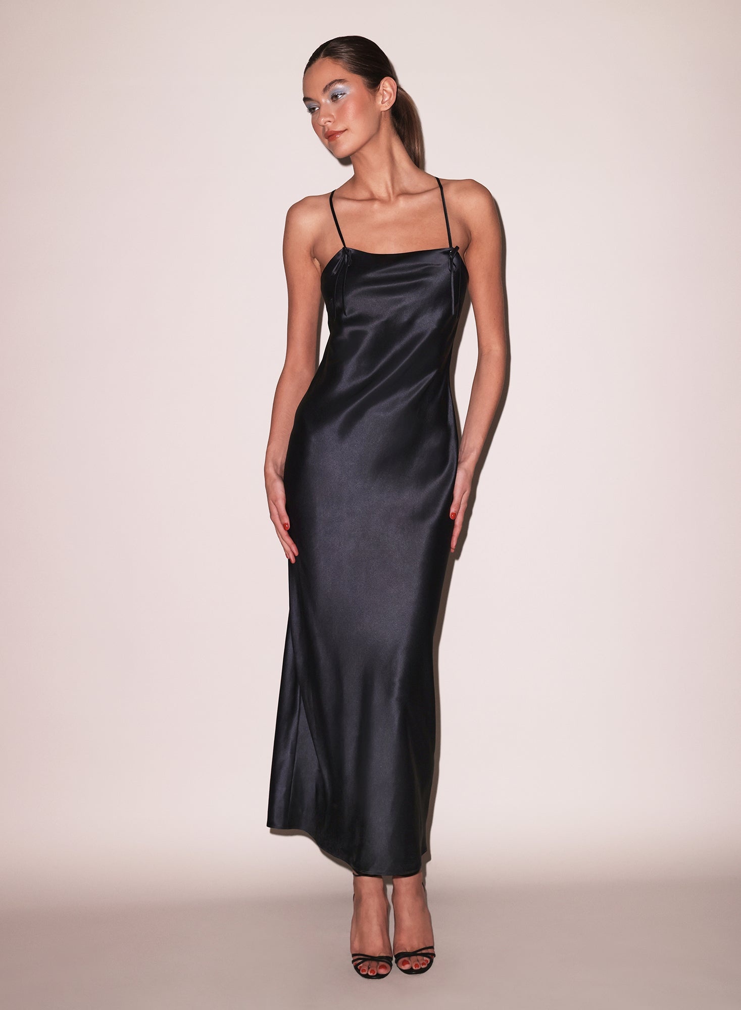 Open Back Maxi Slip Dress - 3