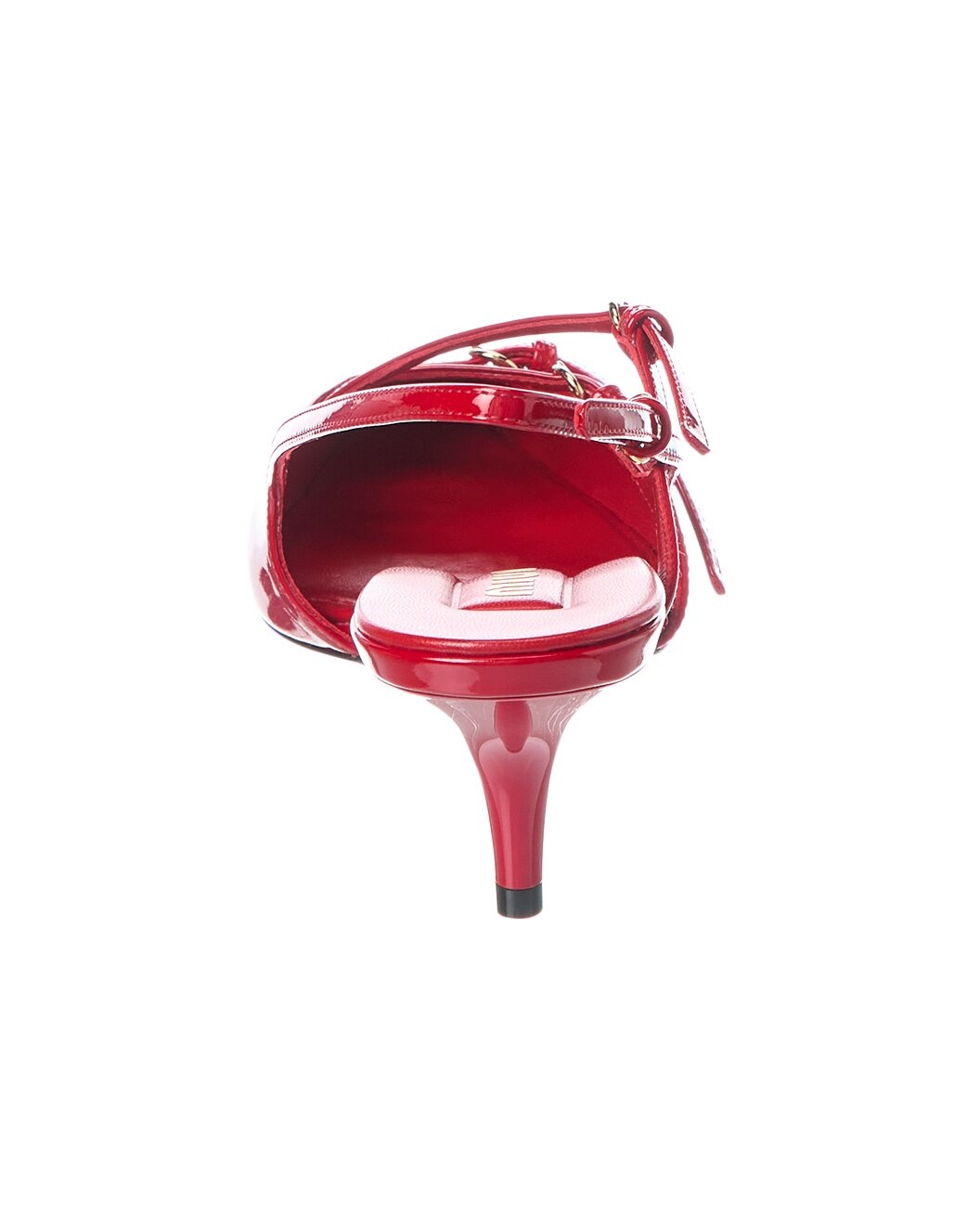 Miu Miu Logo Patent Slingback Pump - 3