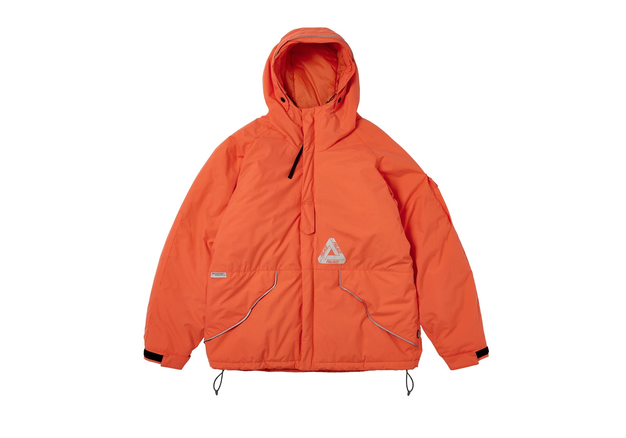 PALACE P-TECH HOODED JACKET ORANGE | REVERSIBLE