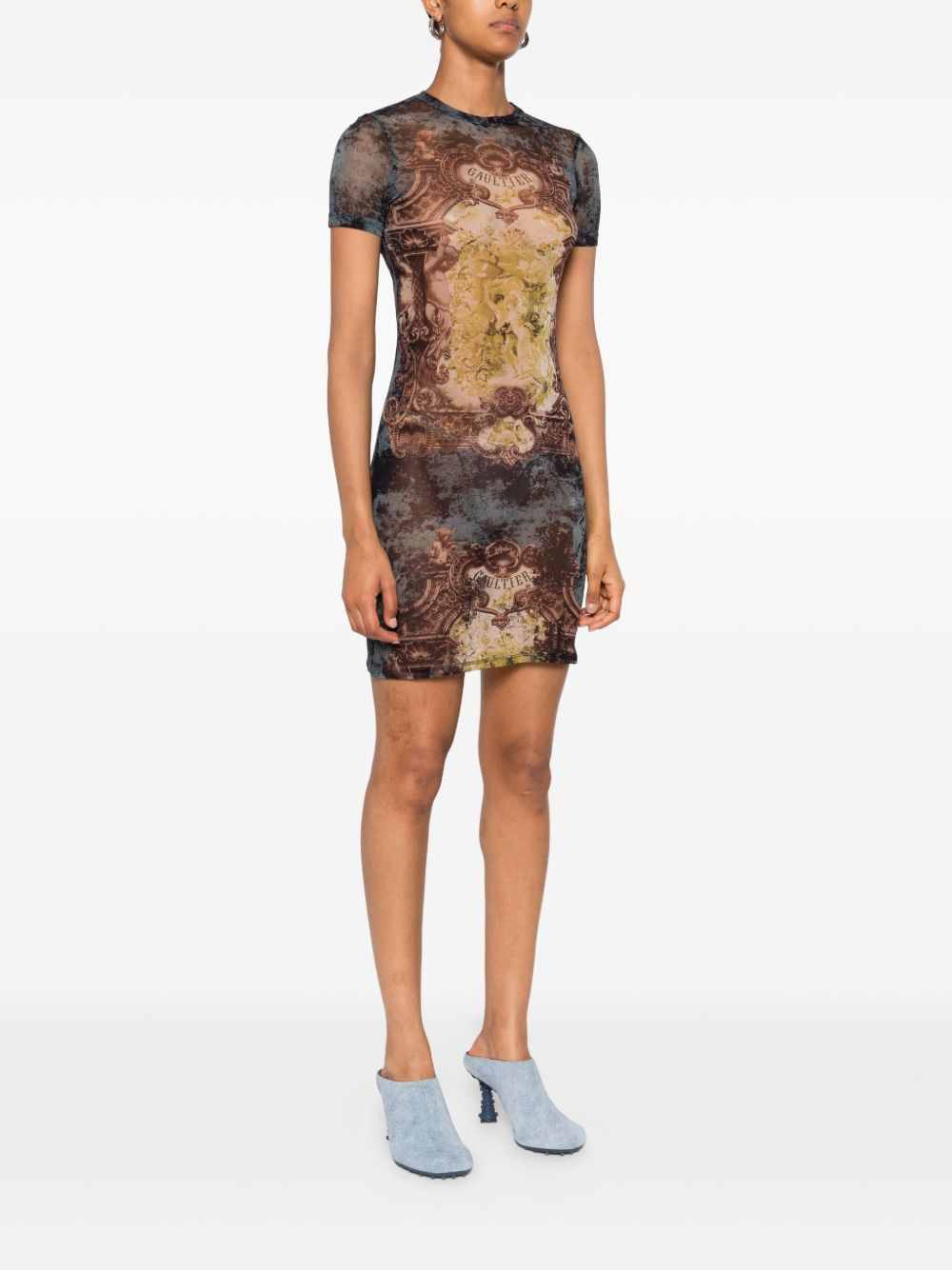 Médaillon print dress - 3