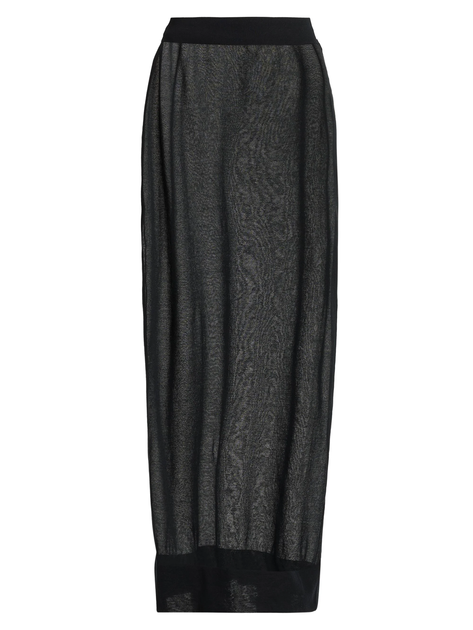 Women's Sheer Cotton-Blend Maxi Skirt - Black - 1