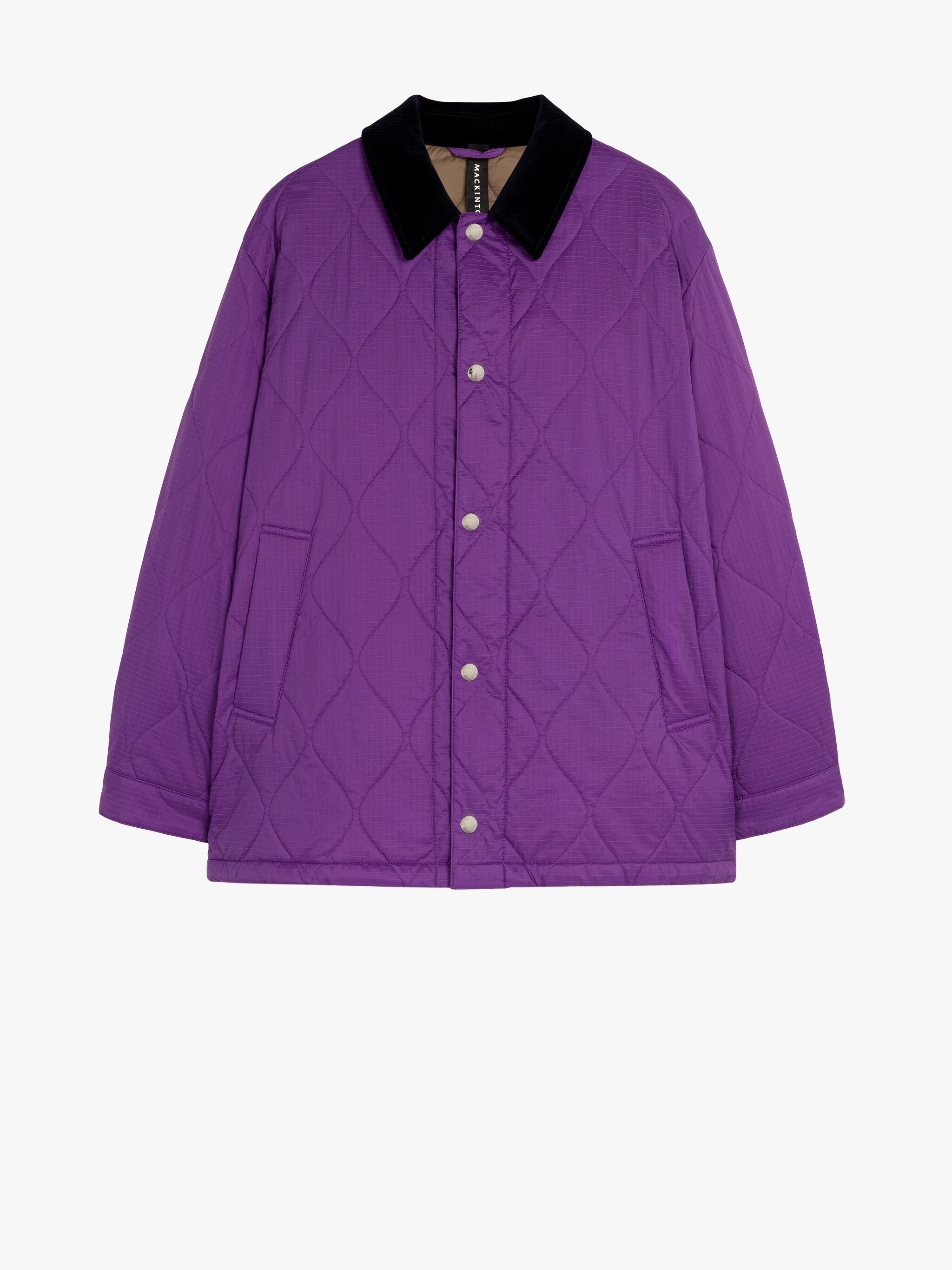 TEEMING PURPLE NYLON QUILTED COACH JACKET - 1