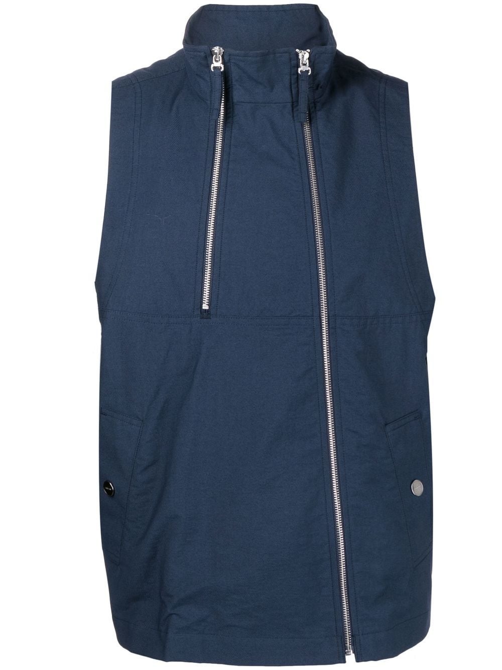 sleeveless zip-up gilet - 1